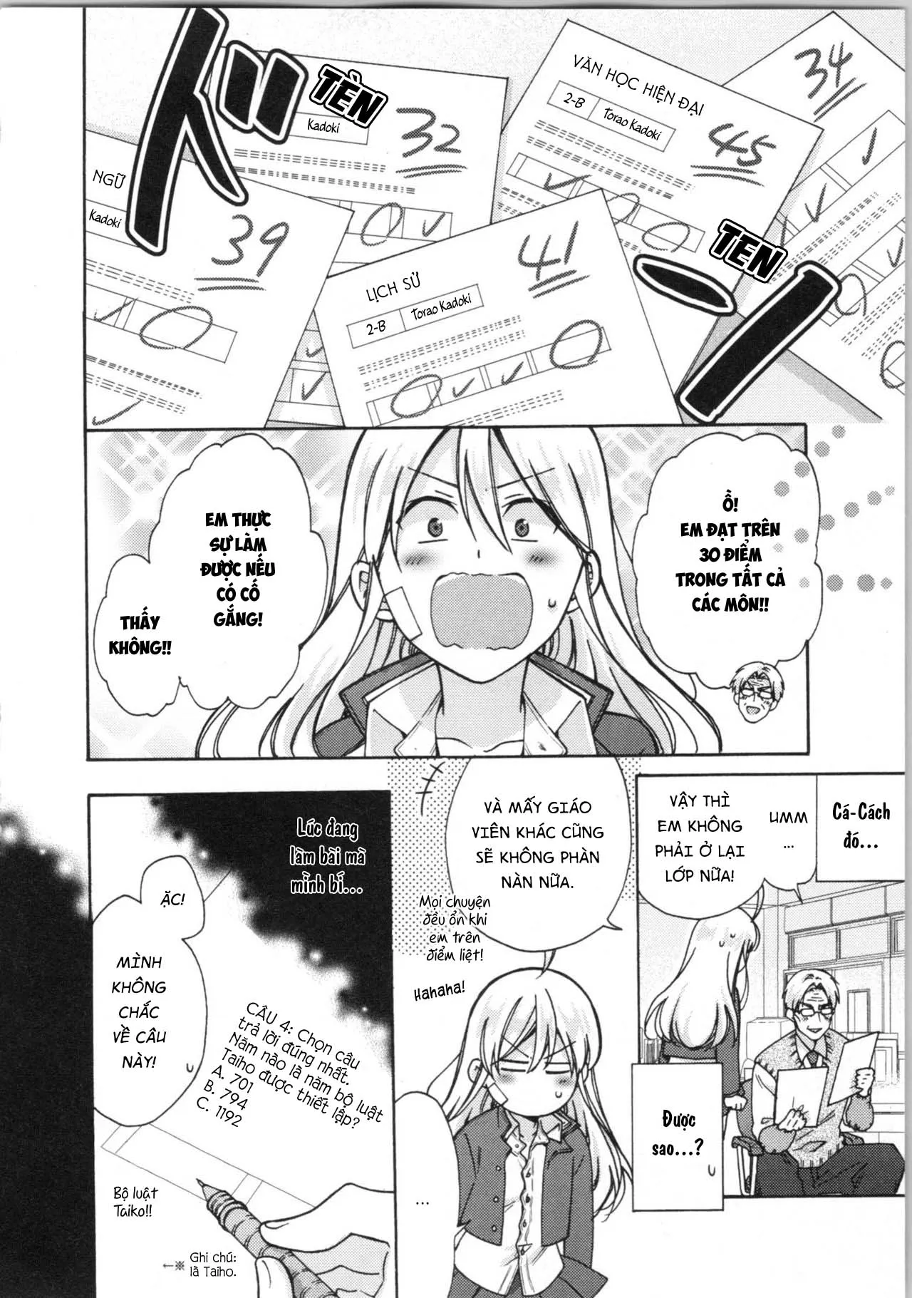 HentaiVN.net - Ảnh 12 - Nyotaika Yankee Gakuen [Ore no Hajimete, Nerawaretemasu.; Nyotaika Yankee Gakuen ☆ Ore no Hajimete, Nerawaretemasu. Alternative : Genderbender Yankee School ☆] - Chap 17.2: Như này sao học được!?