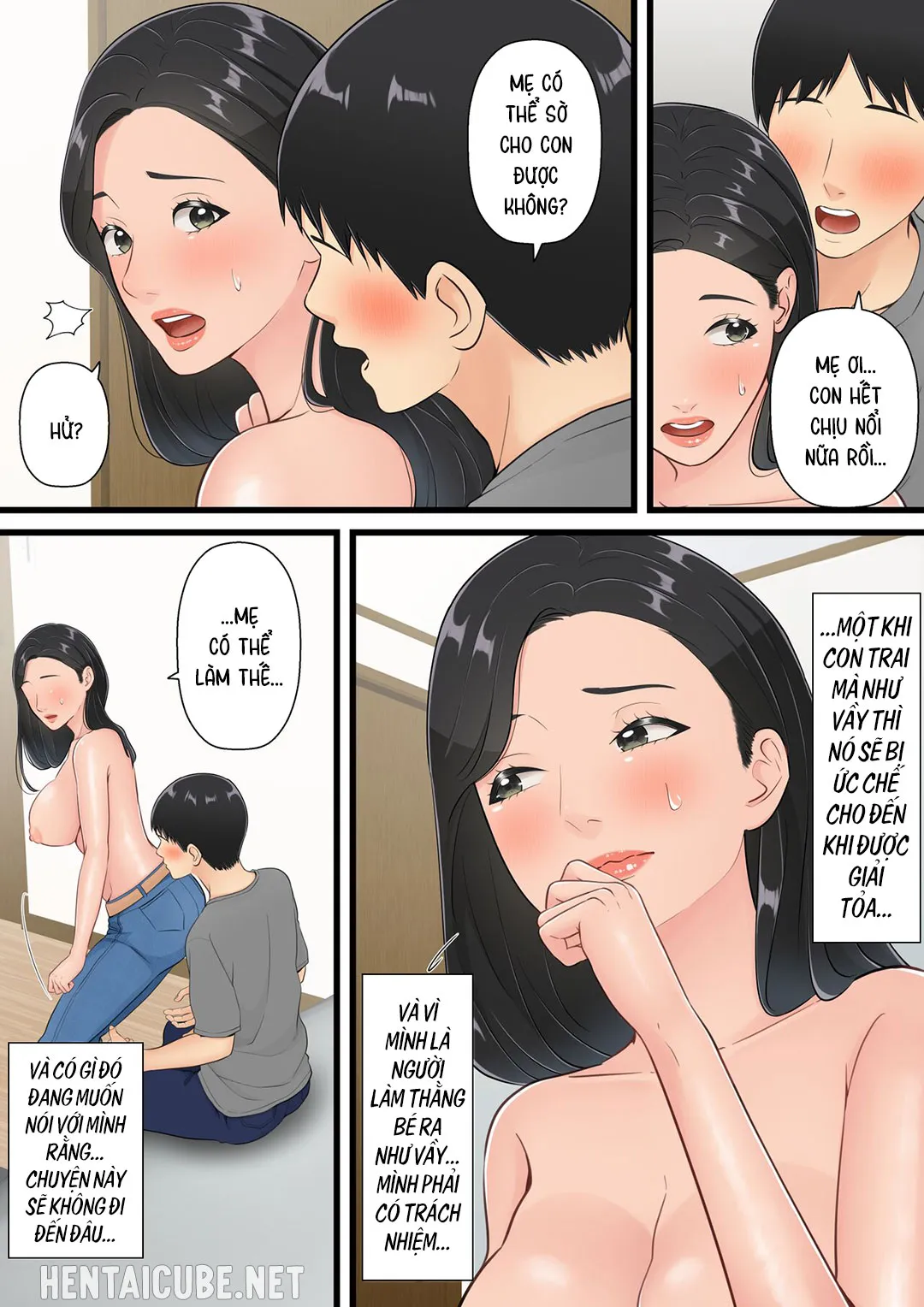 HentaiVN.net - Ảnh 22 - Người mẹ tốt chịu thua trước cu con trai [Matomo na Hahaoya ga Musuko no Chinpo ni Ochiru made; When a Good Mom Succumbs to Her Son's Cock] - Oneshot