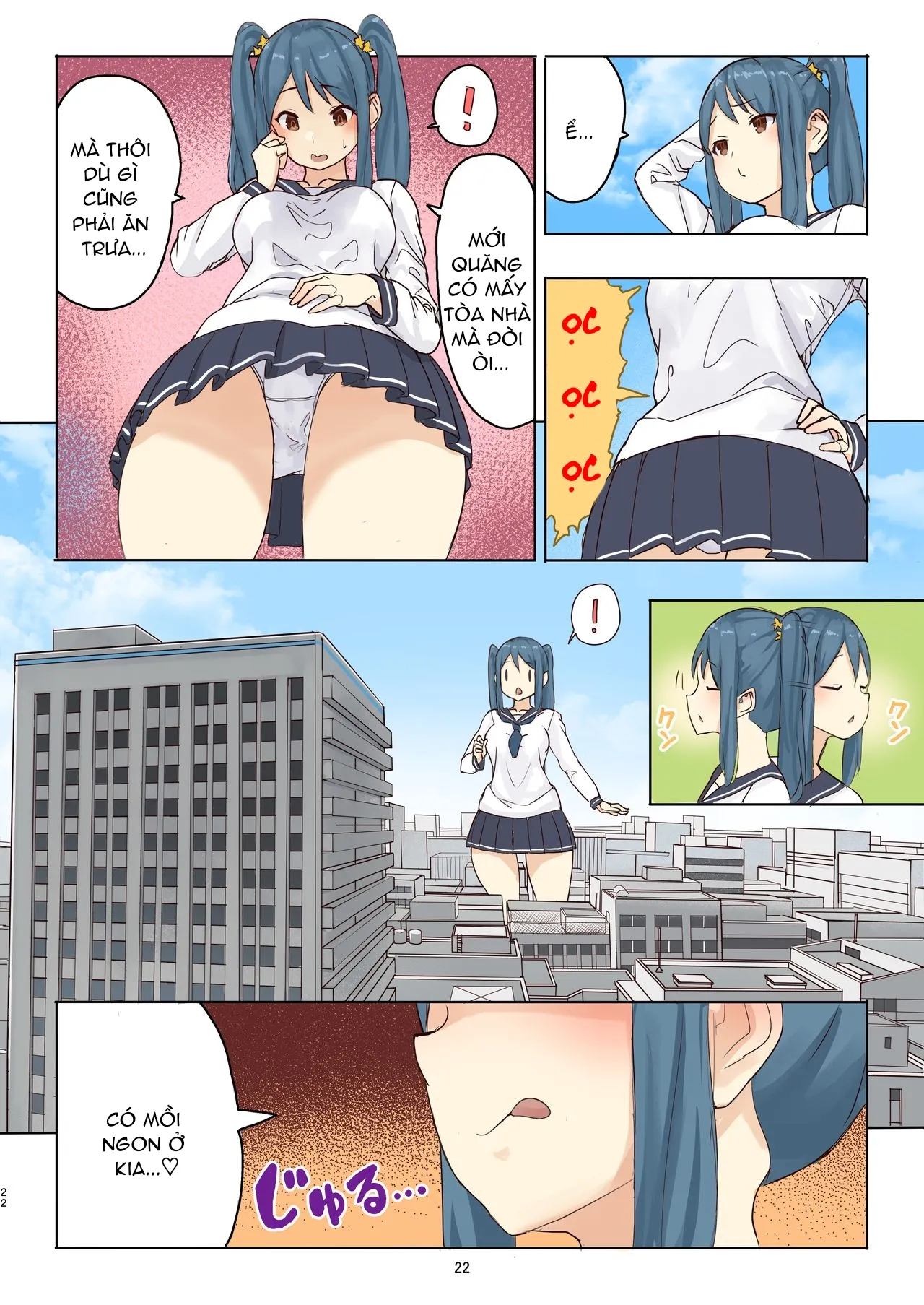 HentaiVN.net - Ảnh 22 - Tiết mục tàn sát người của bé Fondue [残酷巨大娘フォンデュちゃんのえっちな虐殺] - Chap 1