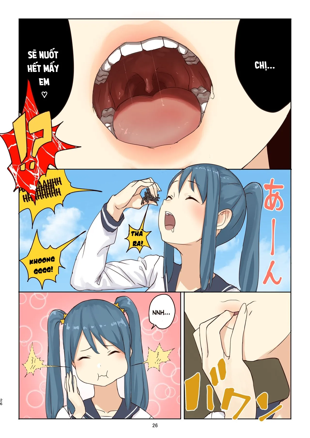 HentaiVN.net - Ảnh 26 - Tiết mục tàn sát người của bé Fondue [残酷巨大娘フォンデュちゃんのえっちな虐殺] - Chap 1