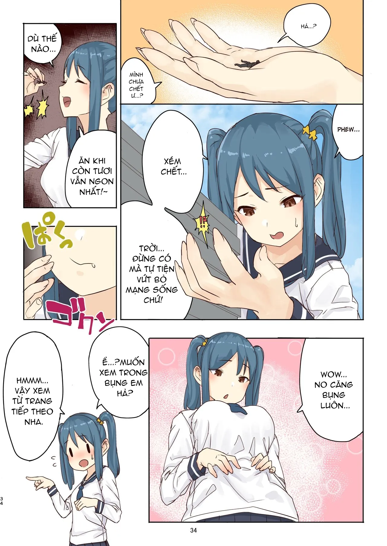 HentaiVN.net - Ảnh 10 - Tiết mục tàn sát người của bé Fondue [残酷巨大娘フォンデュちゃんのえっちな虐殺] - Chap 2