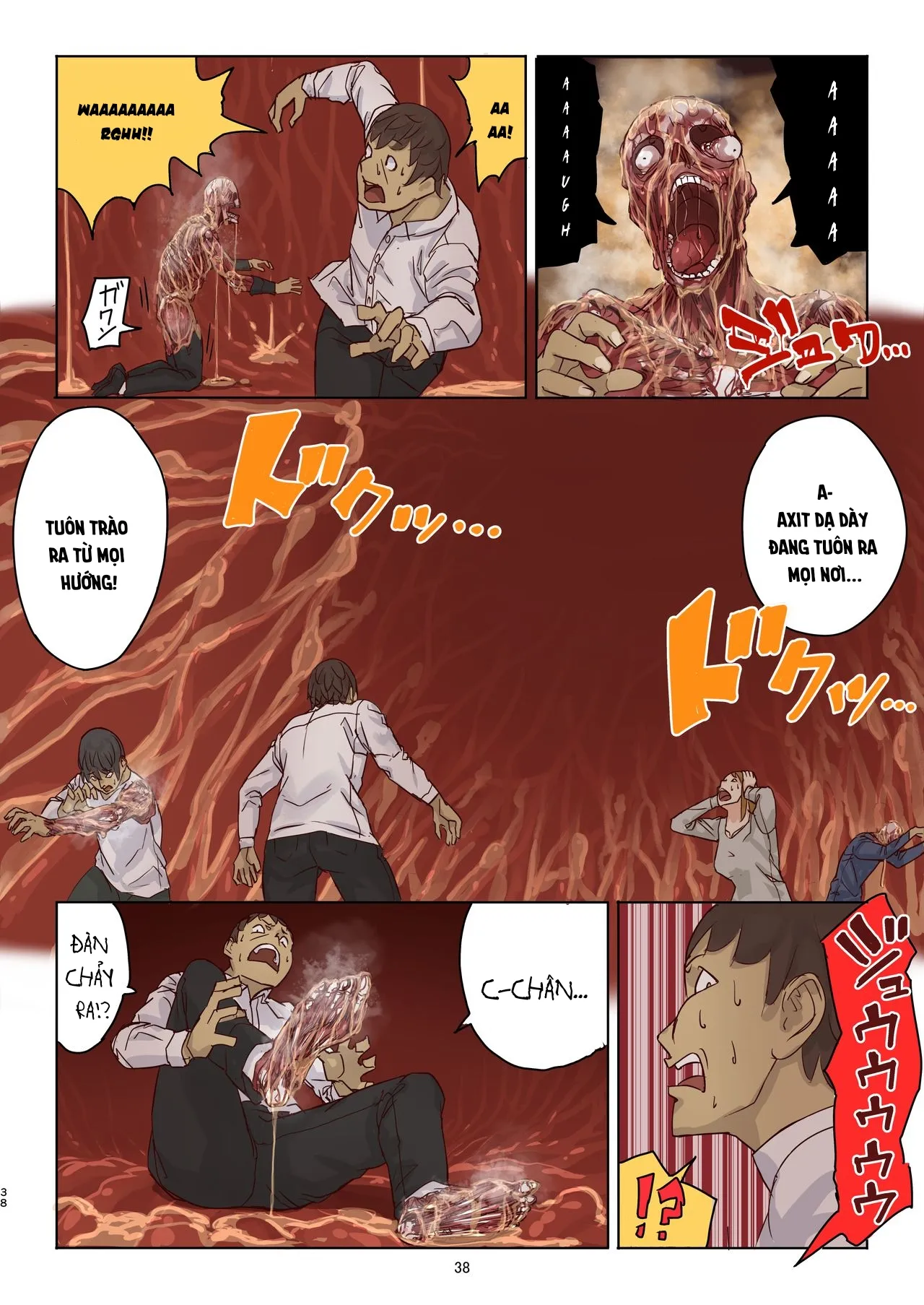 HentaiVN.net - Ảnh 14 - Tiết mục tàn sát người của bé Fondue [残酷巨大娘フォンデュちゃんのえっちな虐殺] - Chap 2