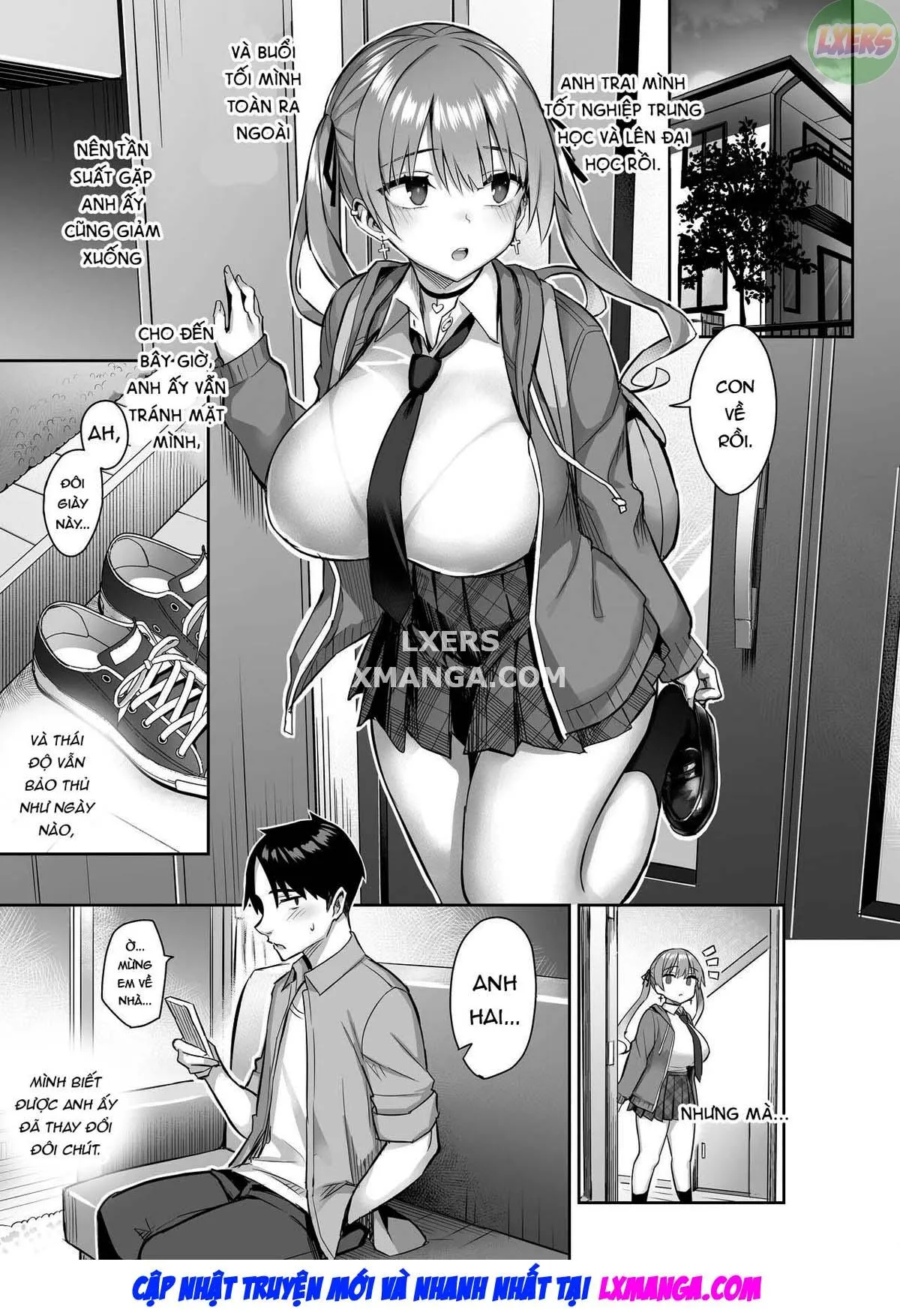 HentaiVN.net - Ảnh 32 - Moto InCha no Kyonyuu Yariman Imouto ga Erosugite, Onii-chan wa Mou...!! - Chap 0