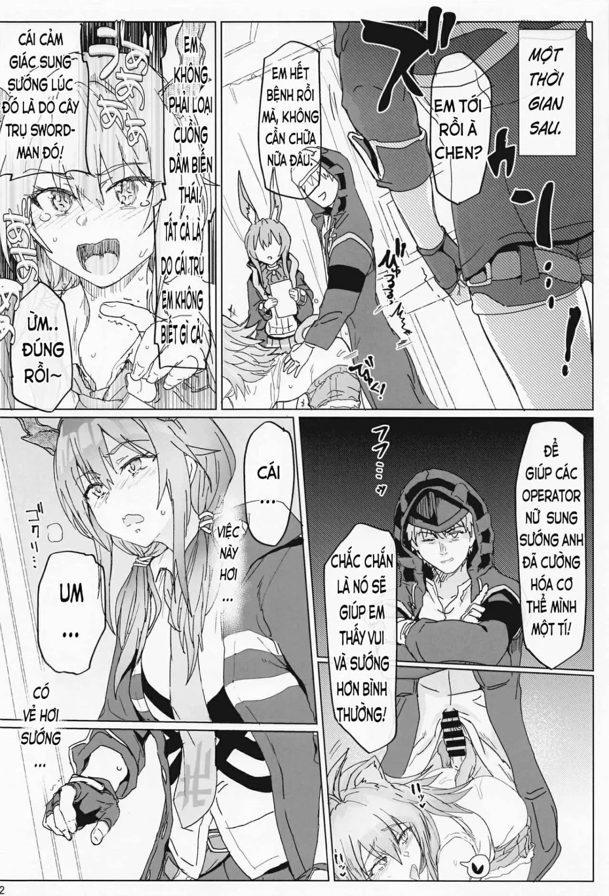 HentaiVN.net - Ảnh 21 - Sukebe Nights [(COMIC1☆22) [RIBI Dou (Higata Akatsuki)] Sukebe Nights (Arknights) , Một Đêm Dâm Đãng] - Onesex Khám Bệnh