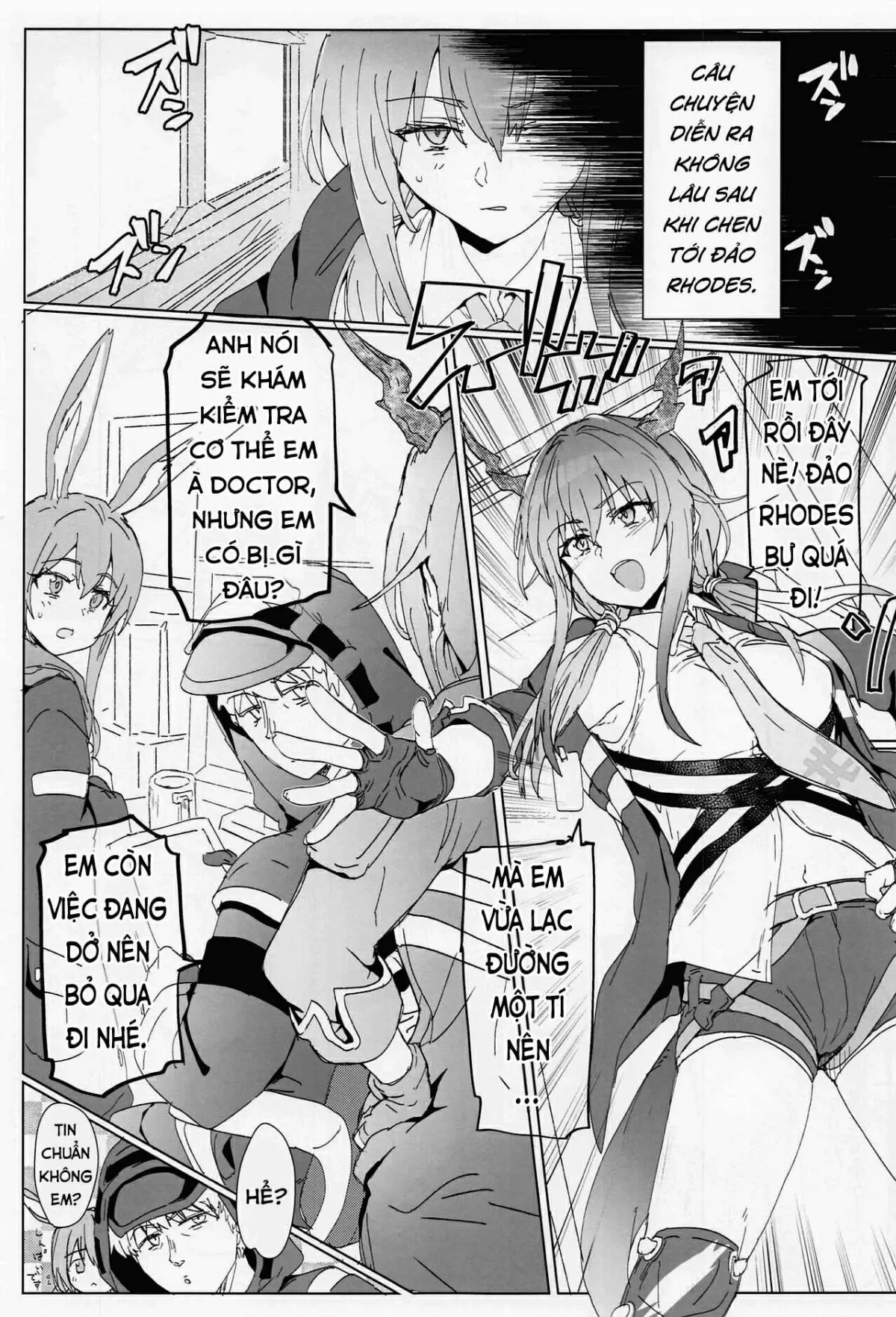 HentaiVN.net - Ảnh 4 - Sukebe Nights [(COMIC1☆22) [RIBI Dou (Higata Akatsuki)] Sukebe Nights (Arknights) , Một Đêm Dâm Đãng] - Onesex Khám Bệnh