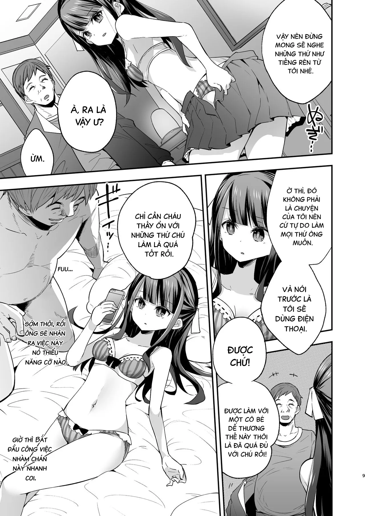 HentaiVN.net - Ảnh 9 - Ngày mà cô bé khó ở chịu thua ông chú xấu xa. [Fukan Shoujo ga Oji-san ni Maketa Hi] - Oneshot