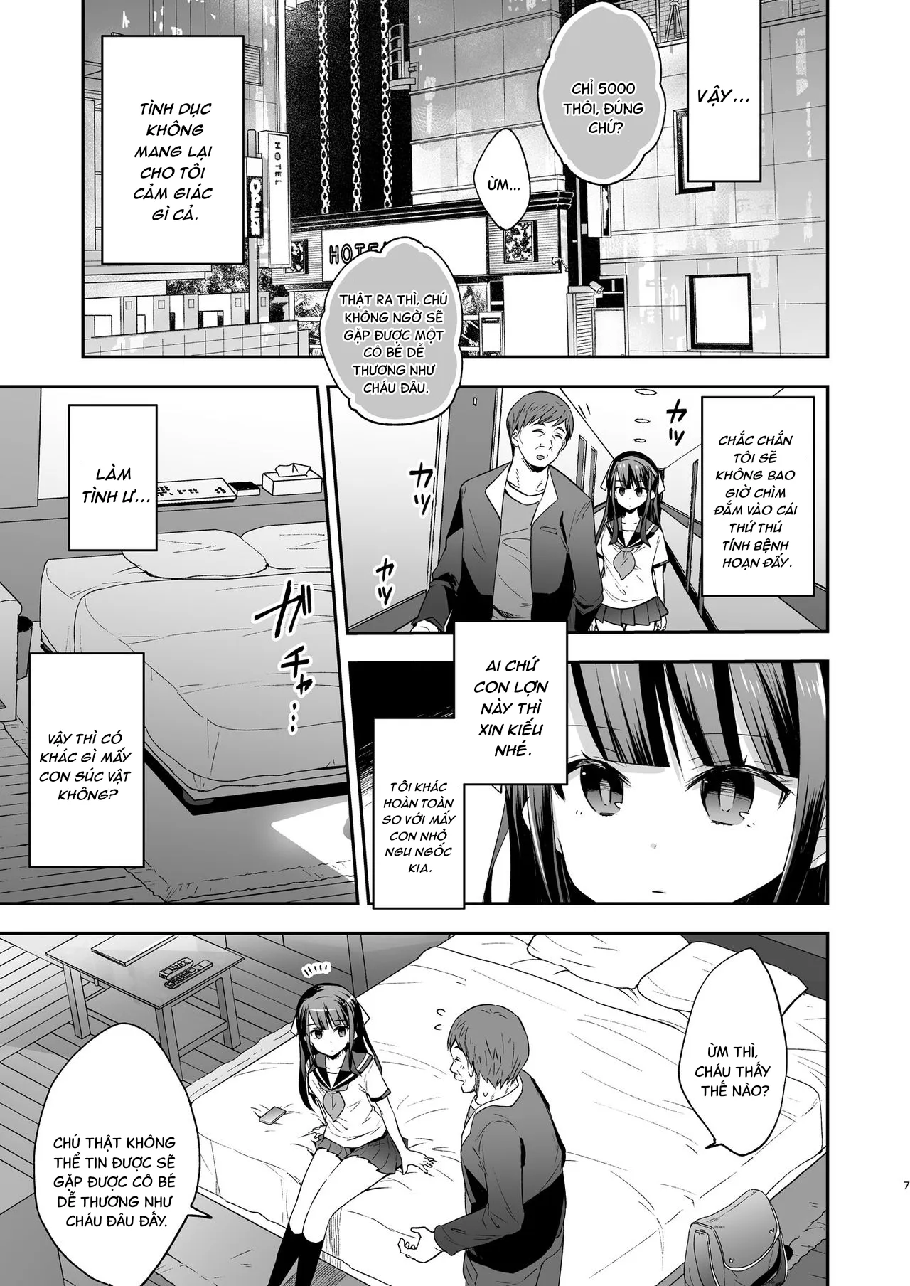 HentaiVN.net - Ảnh 7 - Ngày mà cô bé khó ở chịu thua ông chú xấu xa. [Fukan Shoujo ga Oji-san ni Maketa Hi] - Oneshot