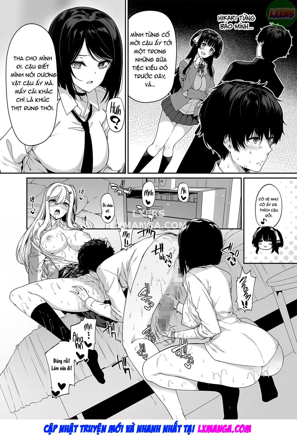 HentaiVN.net - Ảnh 17 - InCha Couple Ga You Gal-Tachi To SEX Training Suru Hanashi [陰キャカップルが陽ギャル達とSEXトレーニングする話] - Chap 4 - [END]