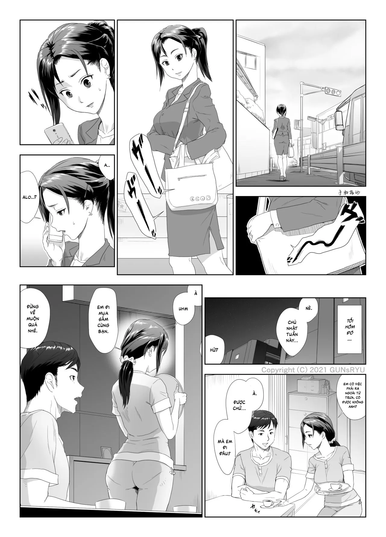 HentaiVN.net - Ảnh 15 - Taninbou ni Aegu Tsuma [A Wife Moaning To Another Man's Cock] - Chap 2