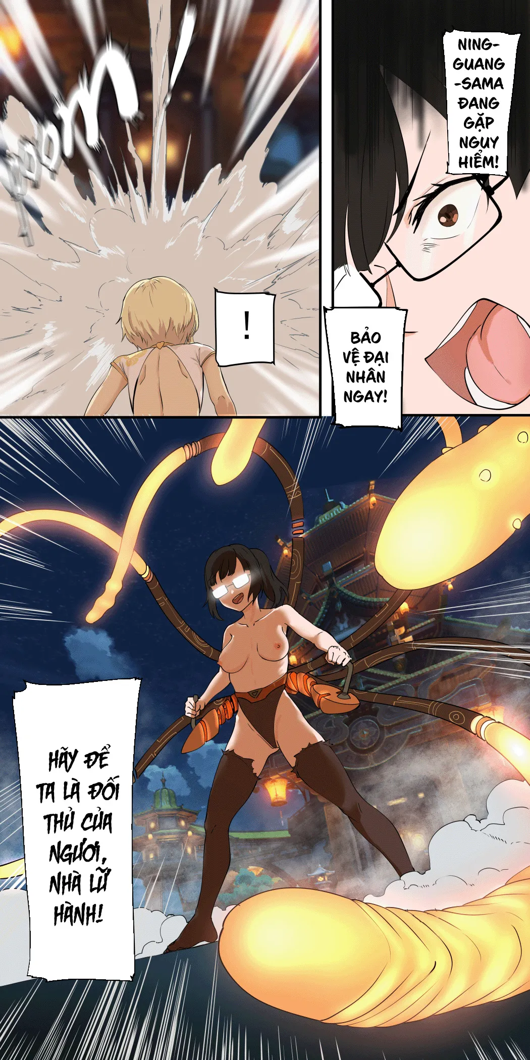 HentaiVN.net - Ảnh 13 - Món Quà Của Thất Tinh (Genshin Impact) [原神同人——刻晴篇] - Chap 4