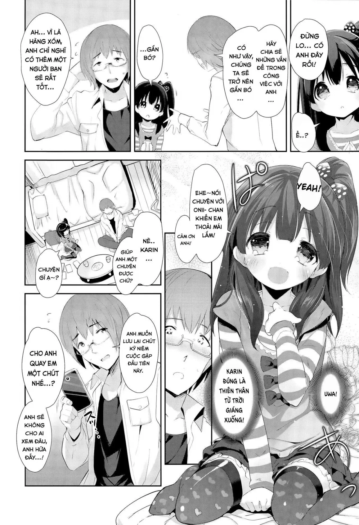 HentaiVN.net - Ảnh 6 - Tôi may mắn được húp bé loli idol nhà kế bên. [Akogare no JS Jyunia Aidoru, Jitsu ha Otonari ni Sundemashit ; Turns out, My Favorite Elementary School Idol Lives near me] - Oneshot
