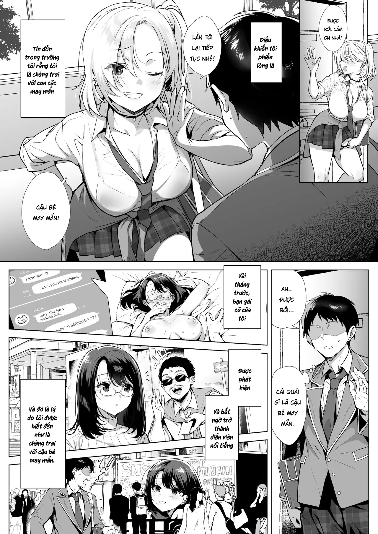 HentaiVN.net - Ảnh 6 - con cặc may mắn [Gyouretsu no Dekiru Chinpo] - Chap 1