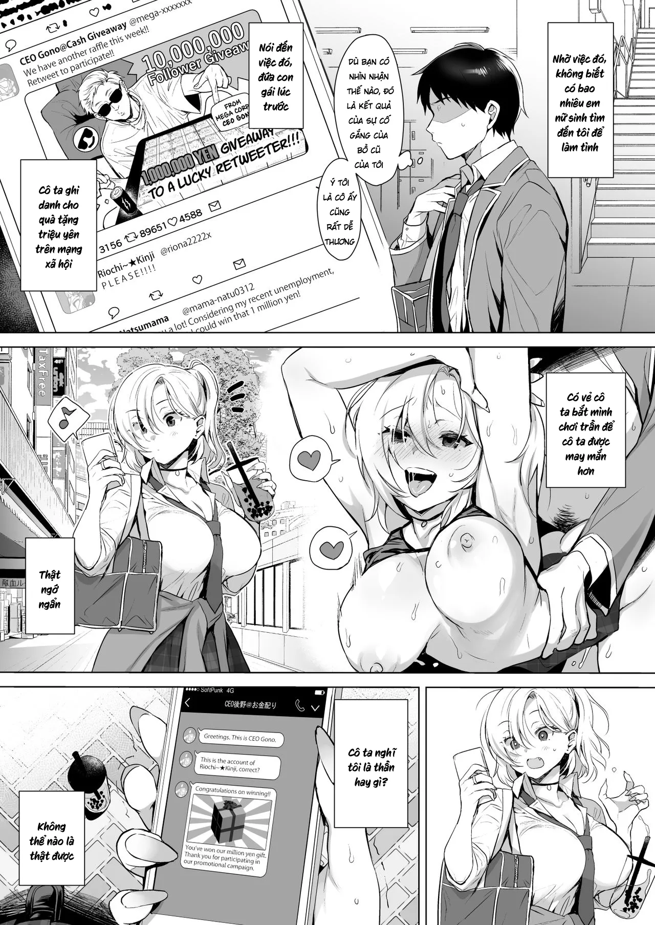 HentaiVN.net - Ảnh 7 - con cặc may mắn [Gyouretsu no Dekiru Chinpo] - Chap 1