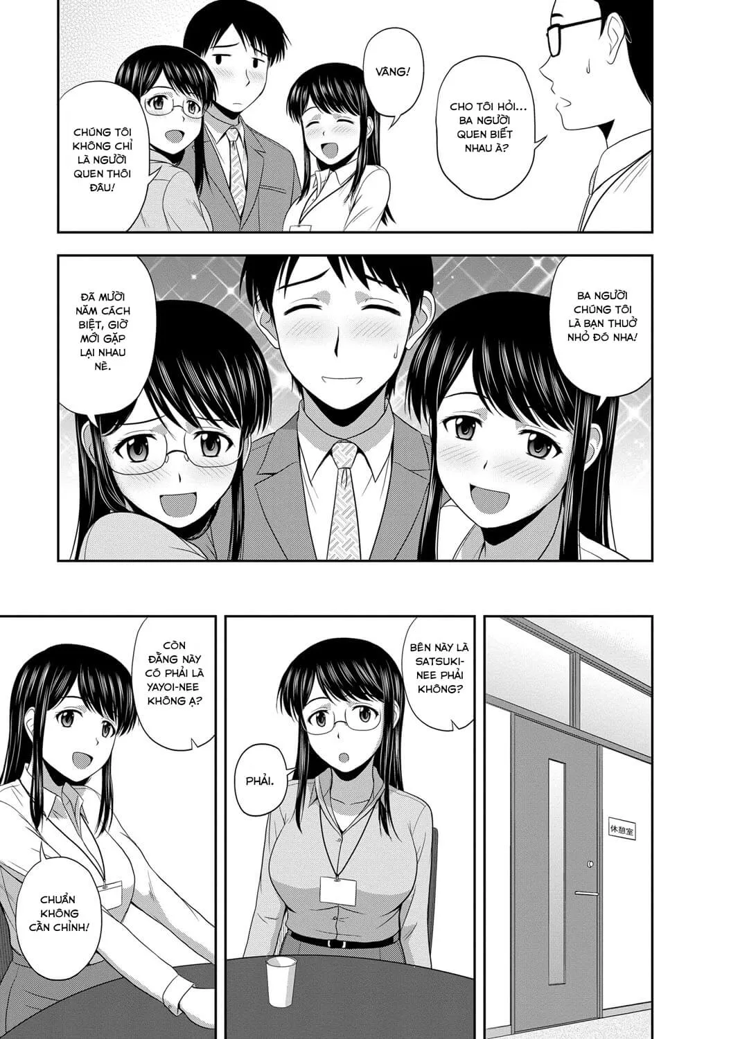 HentaiVN.net - Ảnh 6 - Tiệc Ngủ Qua Đêm Cùng Hai Chị Em Áo Dài [Mild Mint; 大人のお泊り会] - Oneshot