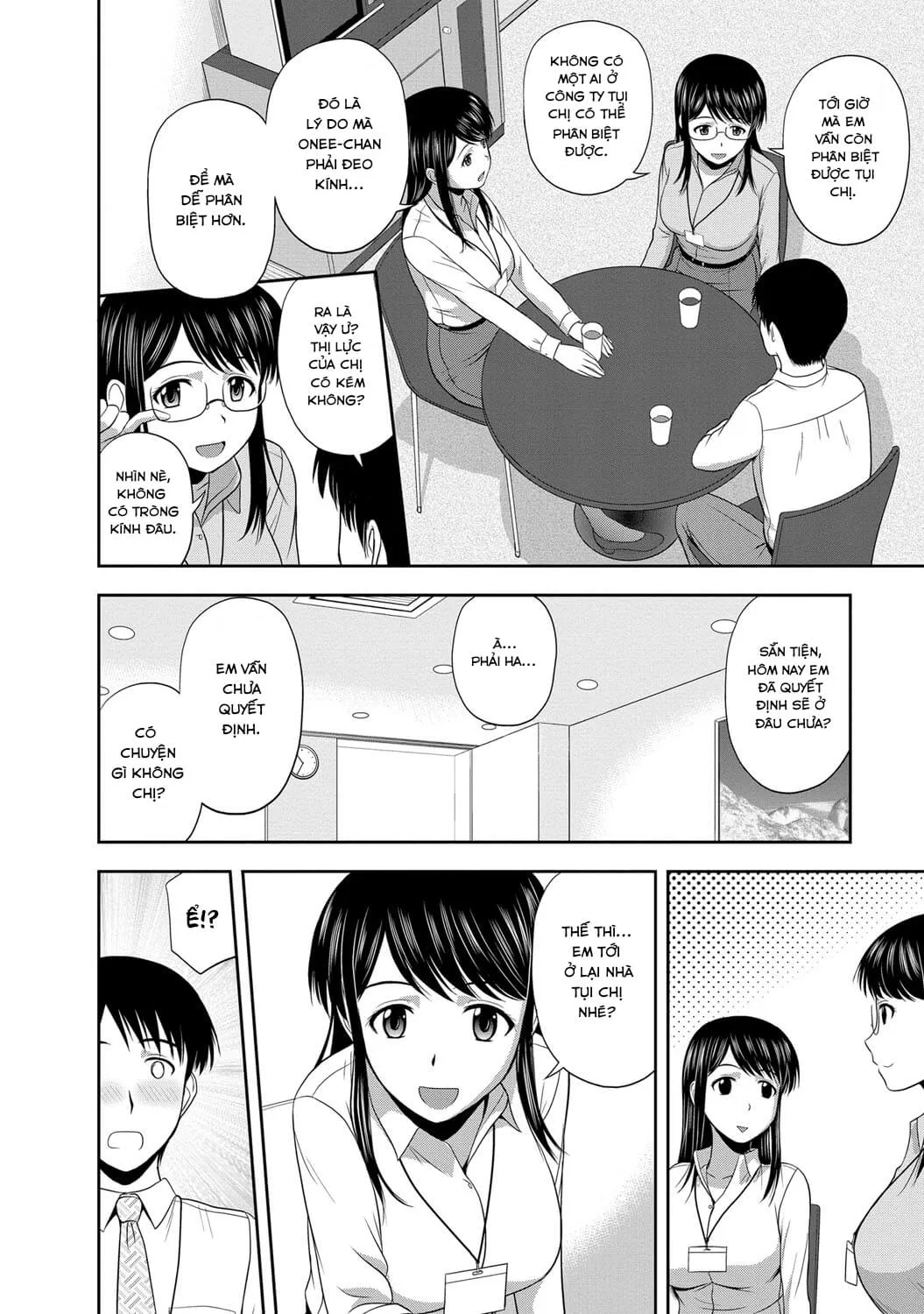 HentaiVN.net - Ảnh 7 - Tiệc Ngủ Qua Đêm Cùng Hai Chị Em Áo Dài [Mild Mint; 大人のお泊り会] - Oneshot