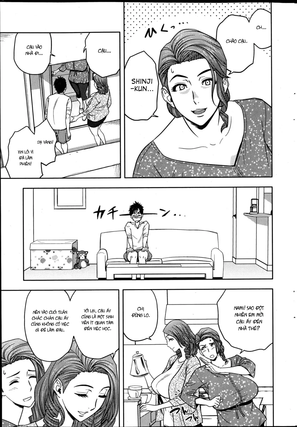 HentaiVN.net - Ảnh 7 - Lái máy bay song sinh [Twin Milf] - Chap 3 - Dụ dỗ