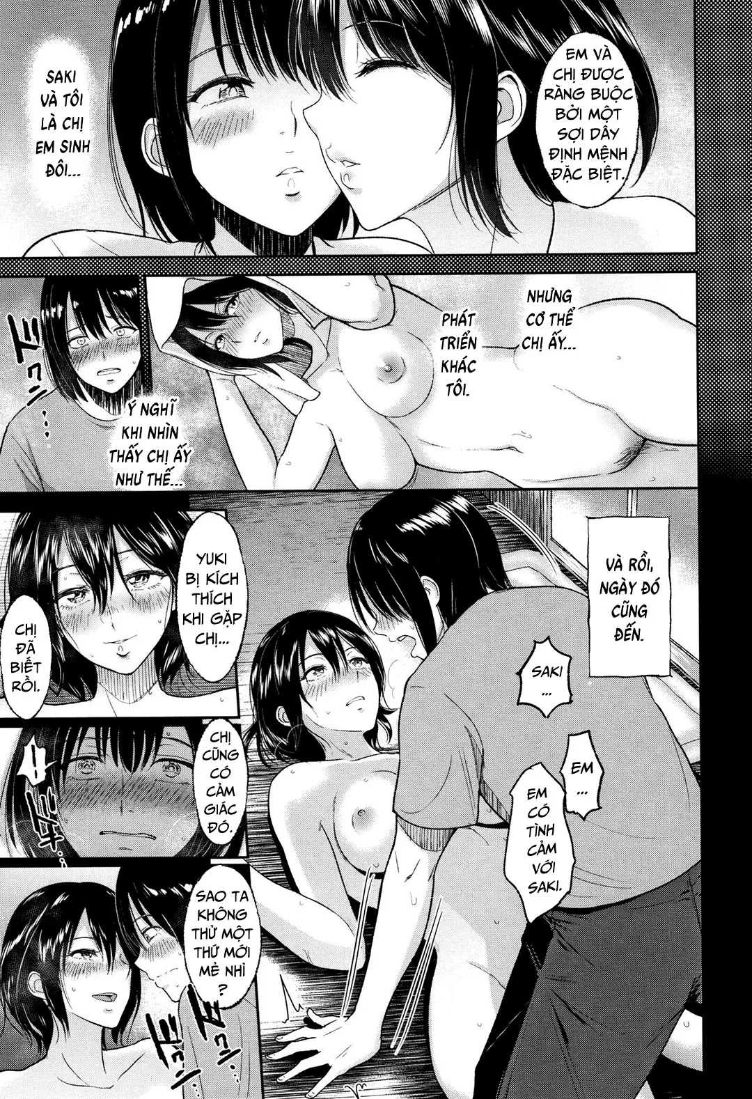 HentaiVN.net - Ảnh 6 - Chị gái sinh đôi sắp kết hôn [Futago No Misshitsu; Twins' Secret Room] - Oneshot