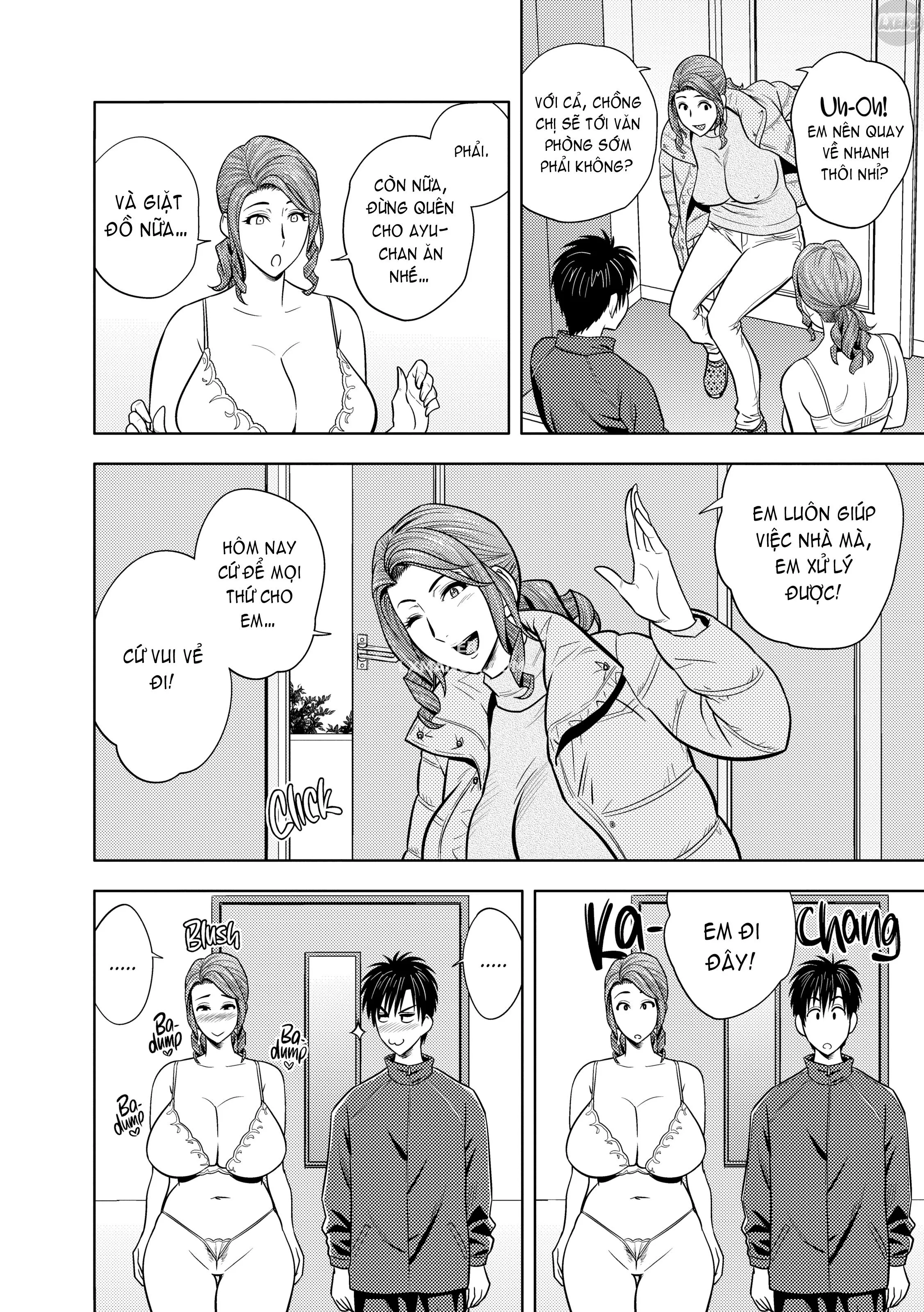HentaiVN.net - Ảnh 9 - Lái Máy Bay Song Sinh! [Twin MILF] - Chương 14 - Double the Fun