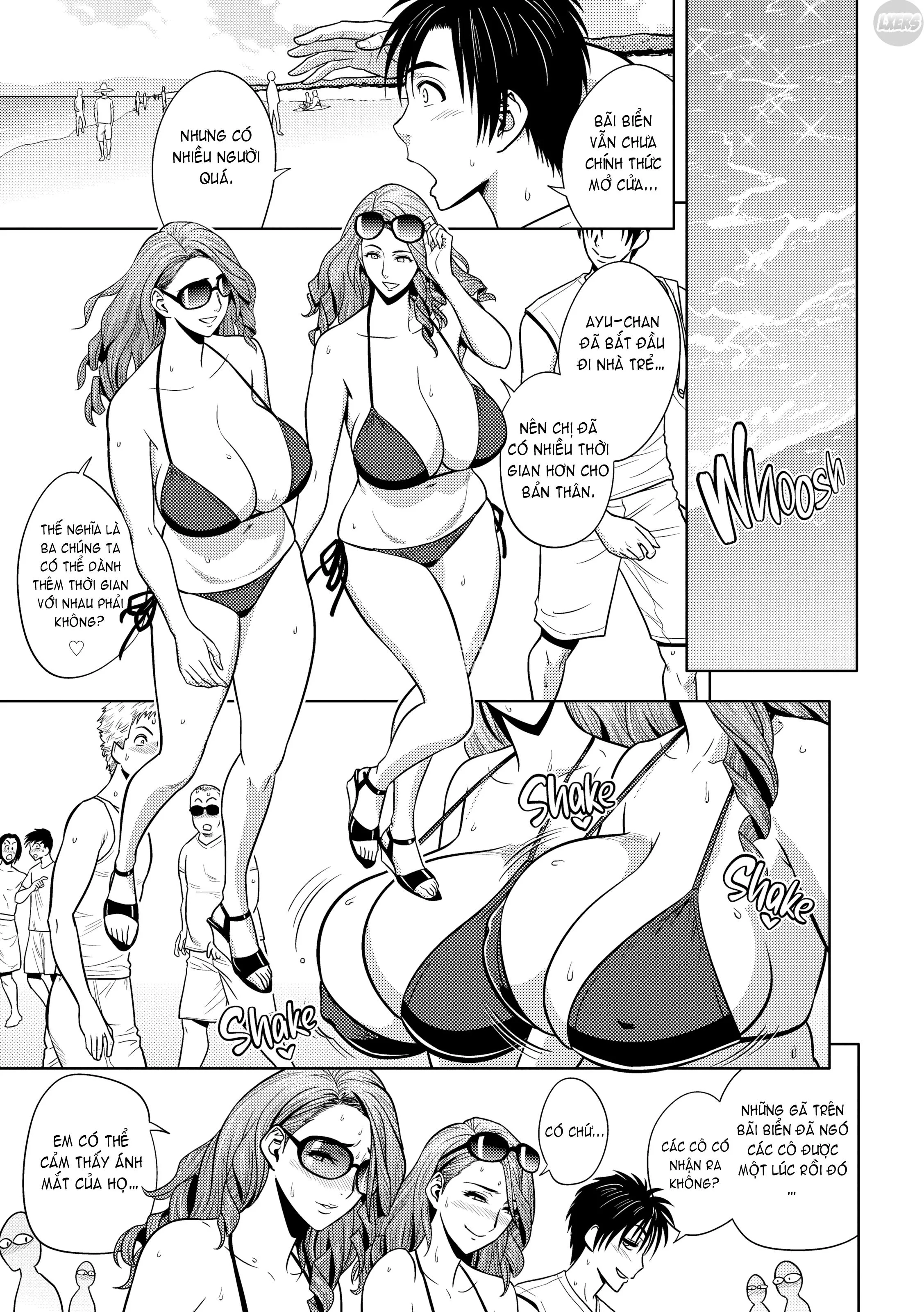 HentaiVN.net - Ảnh 8 - Lái Máy Bay Song Sinh! [Twin MILF] - Chương 16 - Something to Satisfy the Mind & Body | END Vol 2