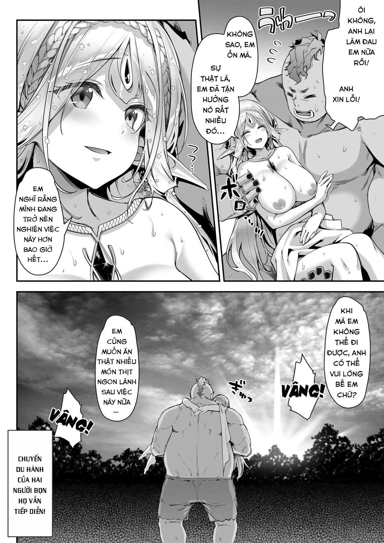 HentaiVN.net - Ảnh 32 - Midara na Elf-san wa Orc-kun ga Osuki [Lewd Elf Likes Orc-kun ; 淫らなエルフさんはオークくんがお好き] - Chap 1