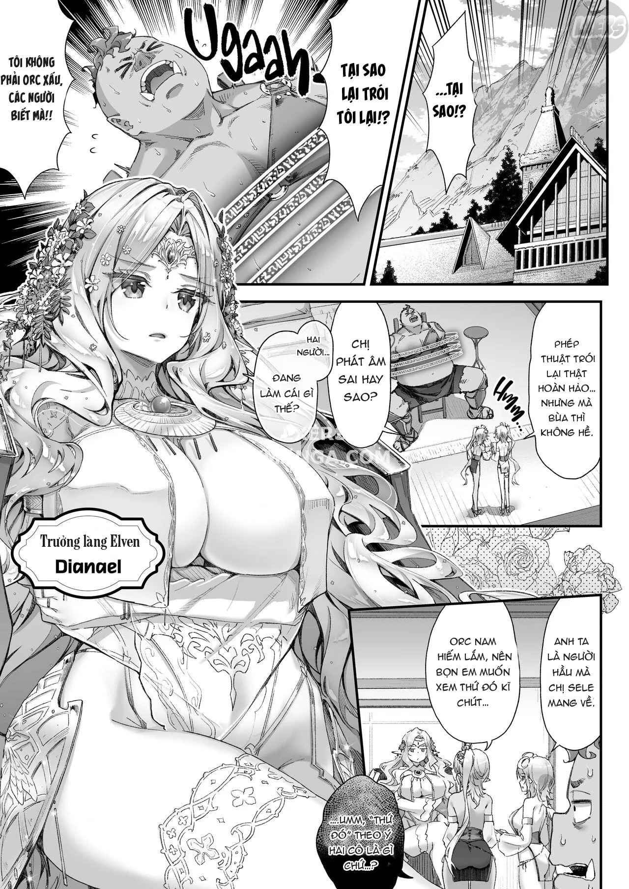 HentaiVN.net - Ảnh 8 - Midara na Elf-san wa Orc-kun ga Osuki [Lewd Elf Likes Orc-kun ; 淫らなエルフさんはオークくんがお好き] - Chap 2 - [END]