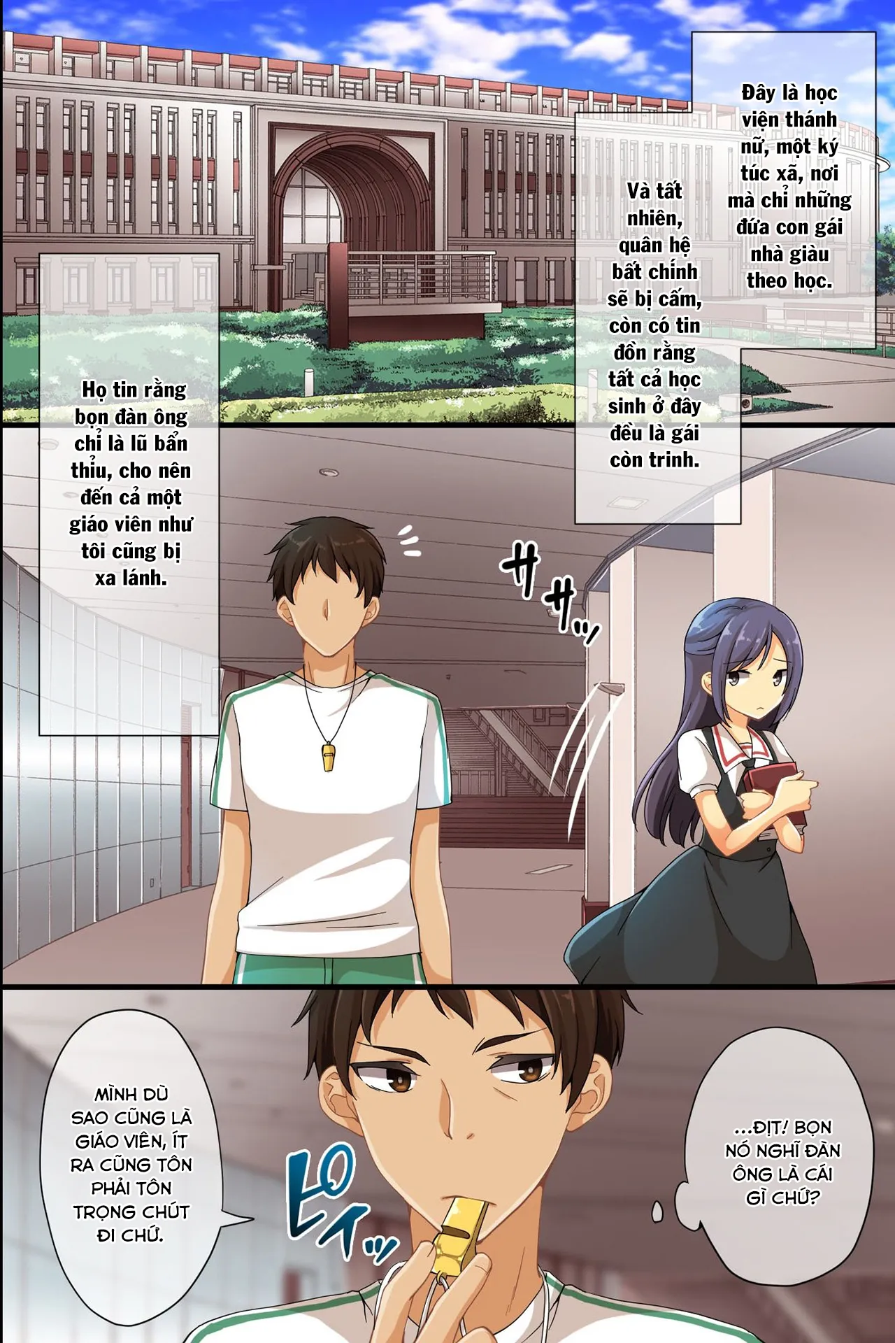 HentaiVN.net - Ảnh 3 - Joushiki Henkan Whistle - Minna no Joushiki o Kaete Shimaeba Ecchi na Koto o Yaritai Houdai [Common Sense Changing Whistle] - Chap 1