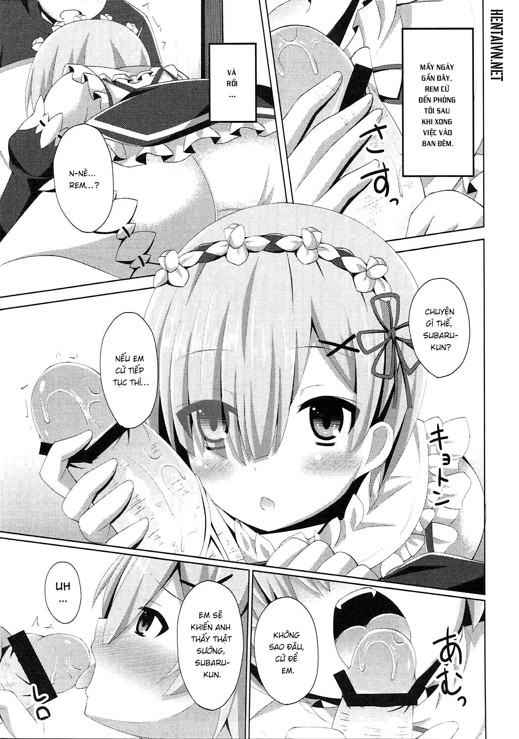 HentaiVN.net - Ảnh 2 - A Subaru-kun Ecchi Shimasu? Chotto Barusu Nani Jiro Jiro Miten no yo (Re:Zero Kara Hajimeru Isekai Seikatsu) - Oneshot
