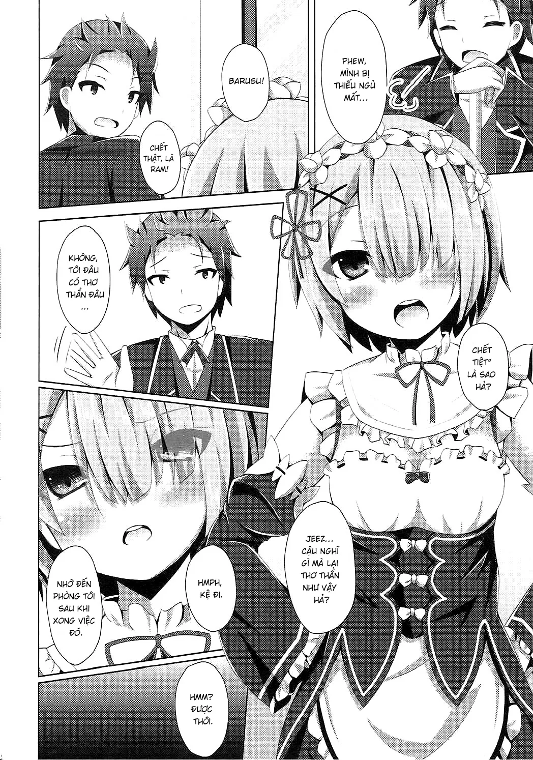 HentaiVN.net - Ảnh 7 - A Subaru-kun Ecchi Shimasu? Chotto Barusu Nani Jiro Jiro Miten no yo (Re:Zero Kara Hajimeru Isekai Seikatsu) - Oneshot