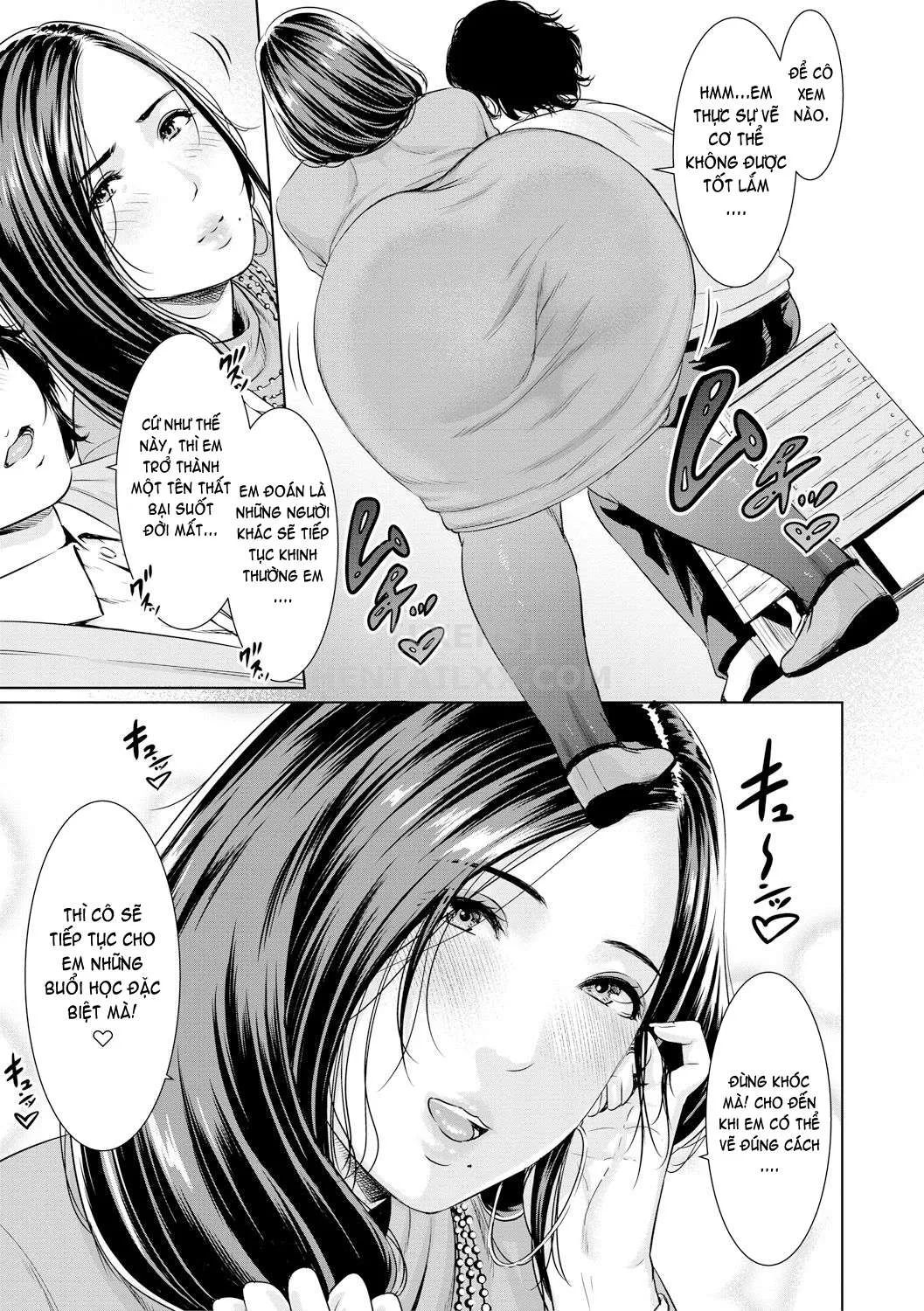 HentaiVN.net - Ảnh 13 - Sensei wa Seiyoku o Osaerarenai [Insatiably Lustful Teachers] - Chap 1 - Let me Sketch you!