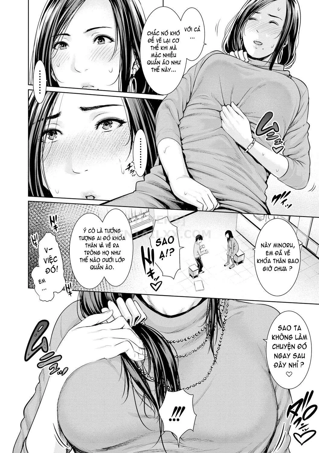 HentaiVN.net - Ảnh 14 - Sensei wa Seiyoku o Osaerarenai [Insatiably Lustful Teachers] - Chap 1 - Let me Sketch you!
