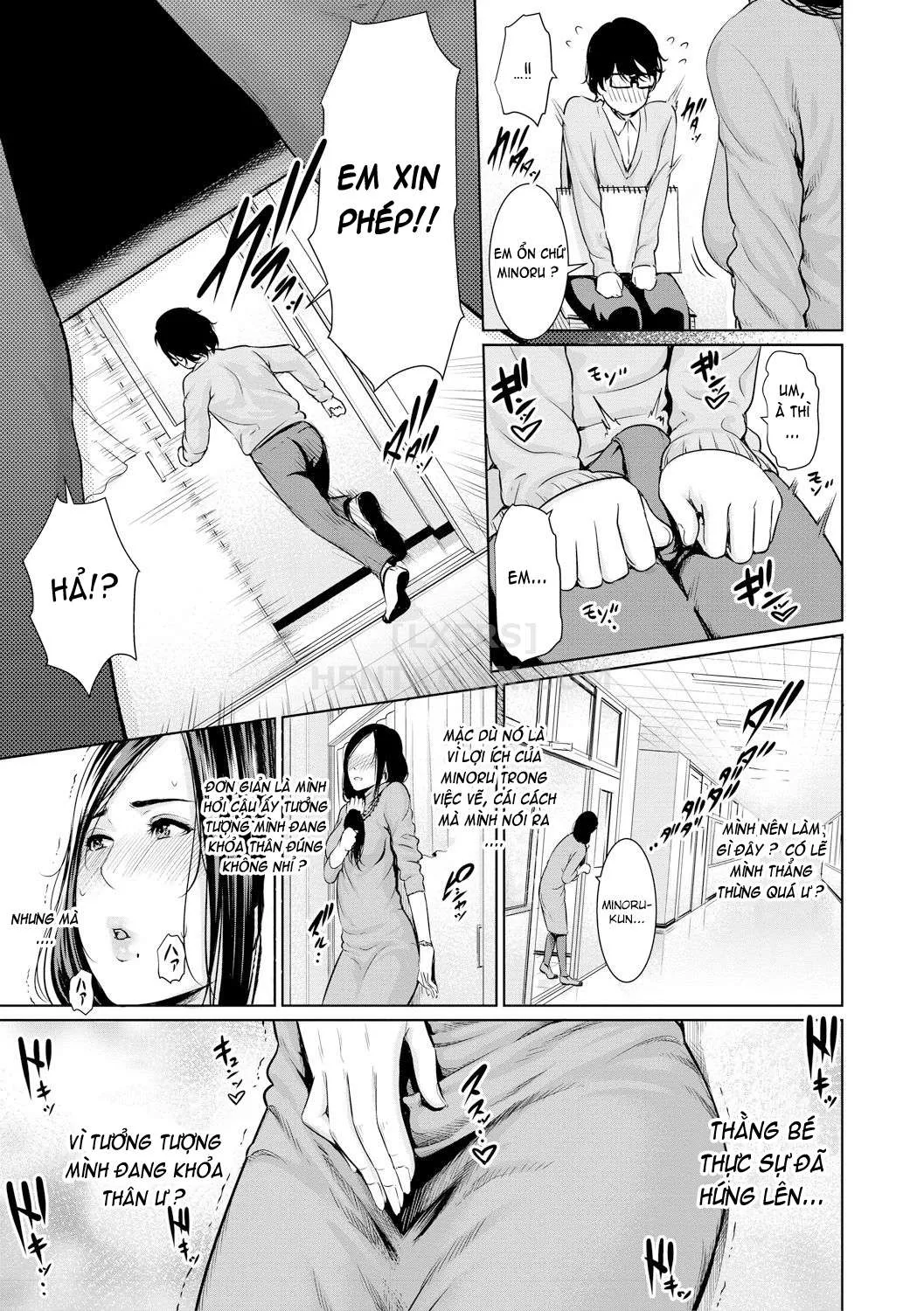 HentaiVN.net - Ảnh 15 - Sensei wa Seiyoku o Osaerarenai [Insatiably Lustful Teachers] - Chap 1 - Let me Sketch you!