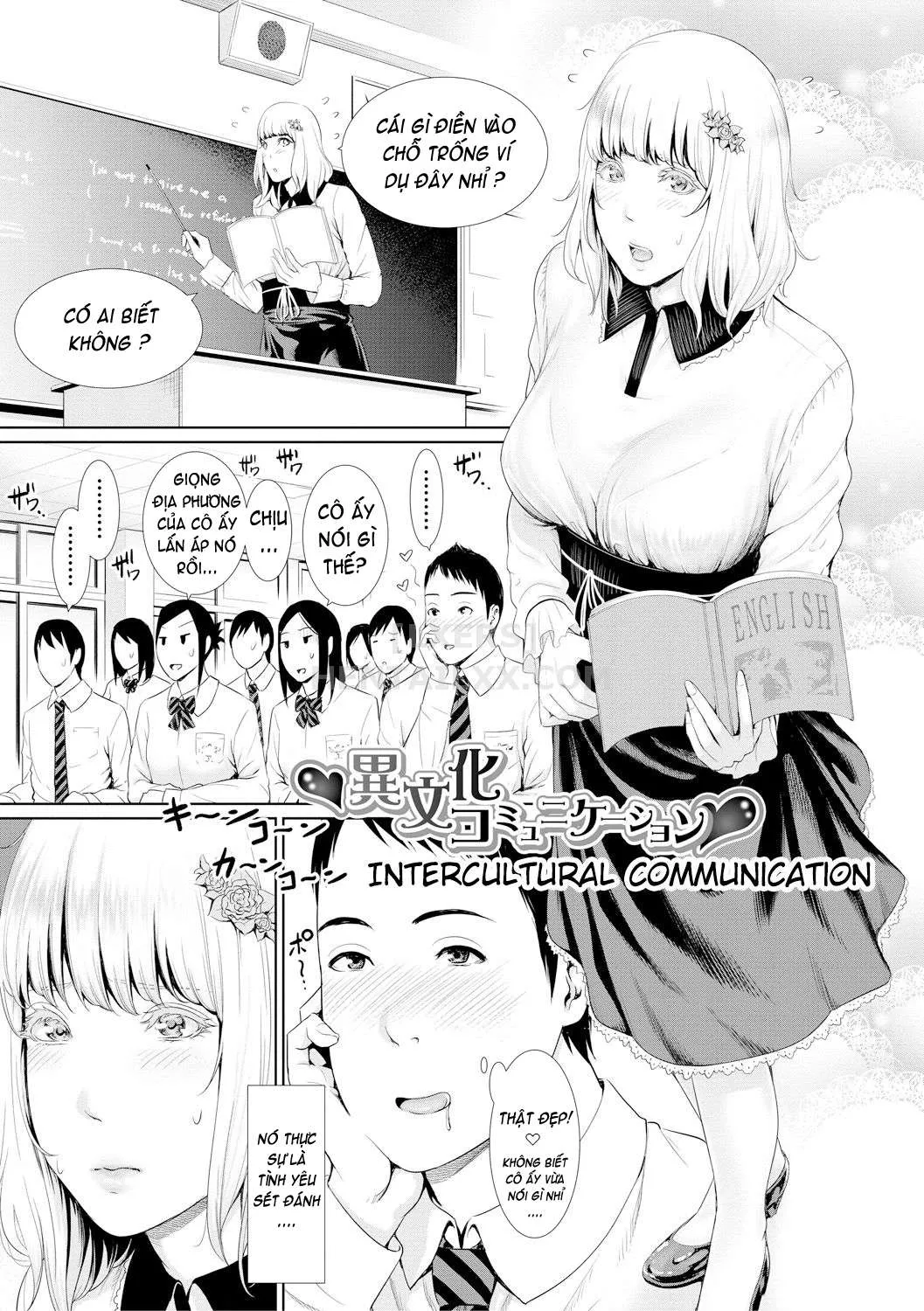 HentaiVN.net - Ảnh 5 - Sensei wa Seiyoku o Osaerarenai [Insatiably Lustful Teachers] - Chap 4 - Intercultural Communication