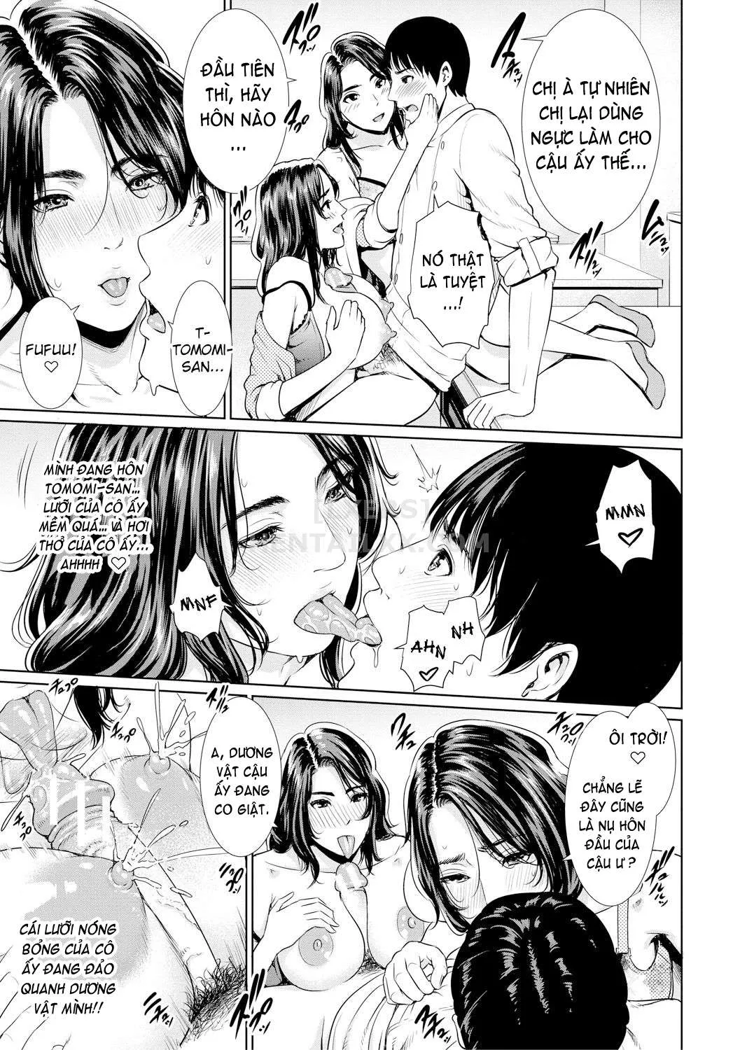HentaiVN.net - Ảnh 13 - Sensei wa Seiyoku o Osaerarenai [Insatiably Lustful Teachers] - Chap 6 - Double