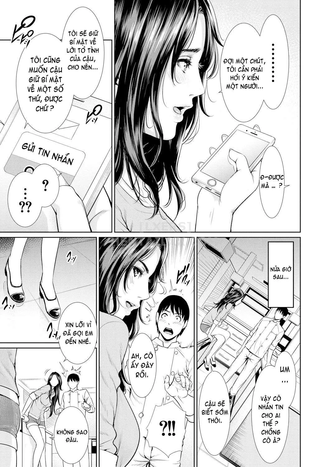 HentaiVN.net - Ảnh 7 - Sensei wa Seiyoku o Osaerarenai [Insatiably Lustful Teachers] - Chap 6 - Double