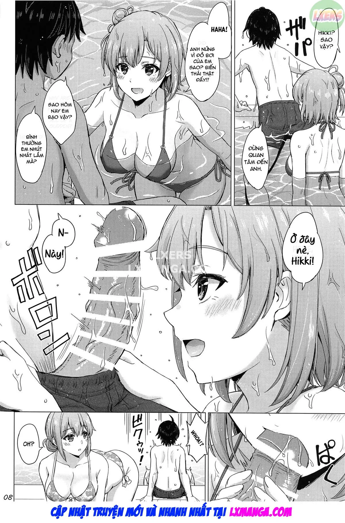 HentaiVN.net - Ảnh 10 - A Passionate Summer Resort with the Yuigahamas. [Jounetsuteki na Natsu no Resort o Yuigahama Oyako to.] - Oneshot