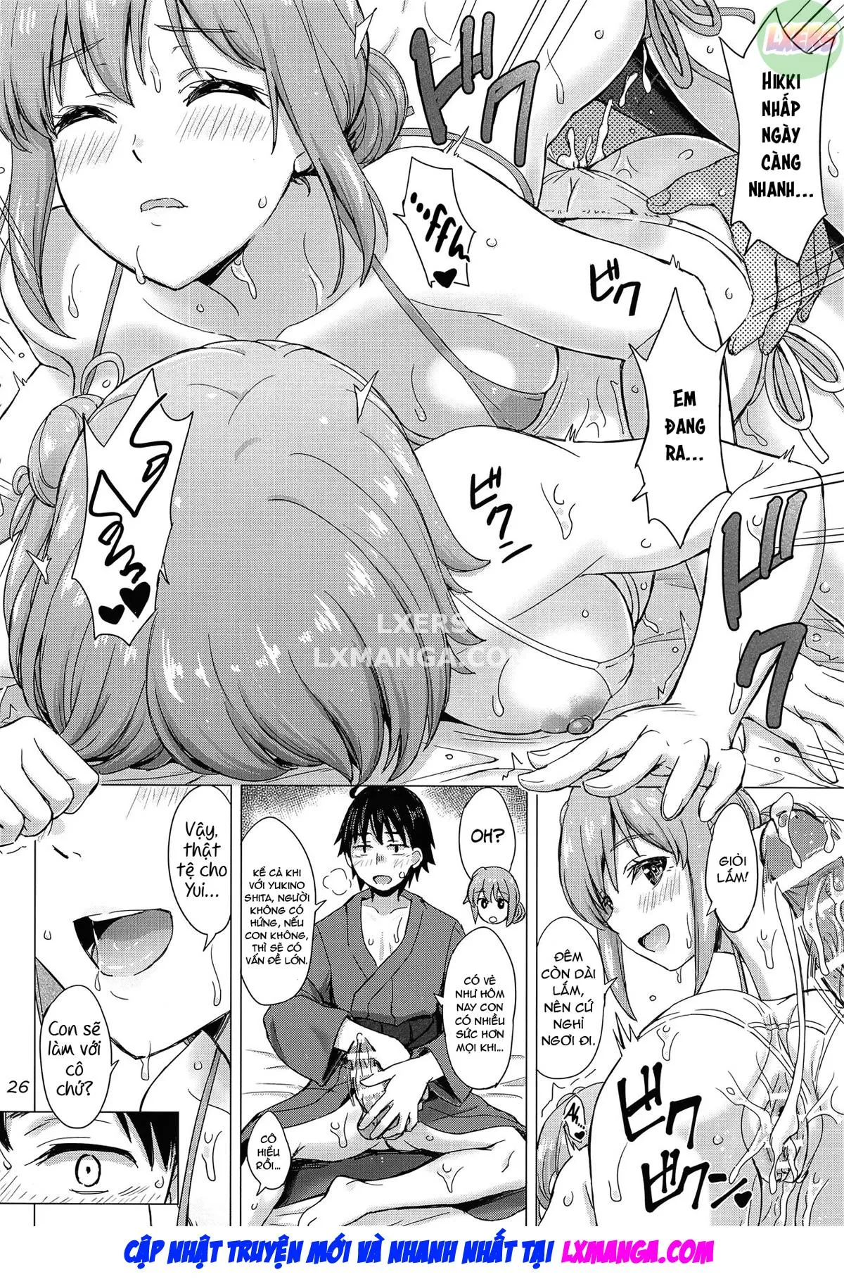 HentaiVN.net - Ảnh 27 - A Passionate Summer Resort with the Yuigahamas. [Jounetsuteki na Natsu no Resort o Yuigahama Oyako to.] - Oneshot