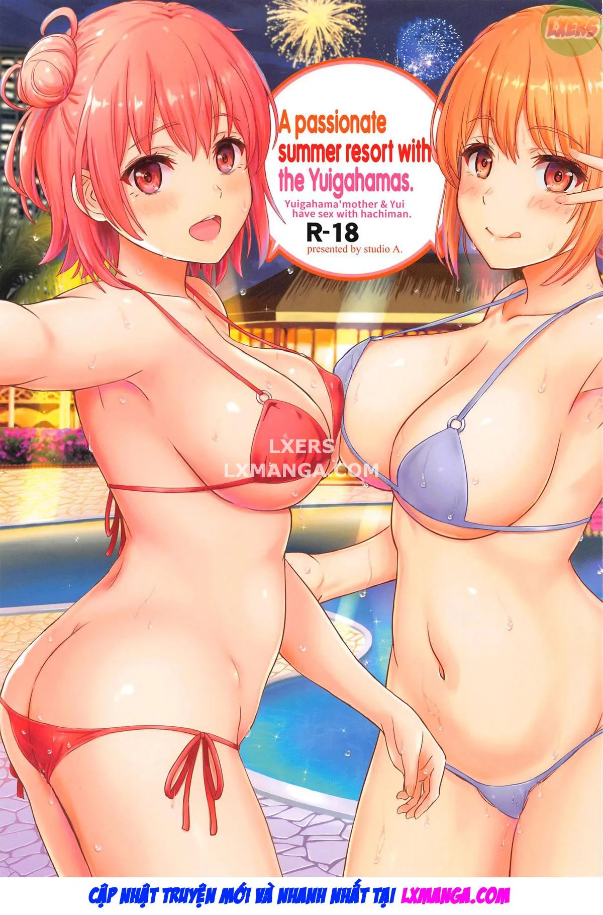 HentaiVN.net - Ảnh 4 - A Passionate Summer Resort with the Yuigahamas. [Jounetsuteki na Natsu no Resort o Yuigahama Oyako to.] - Oneshot