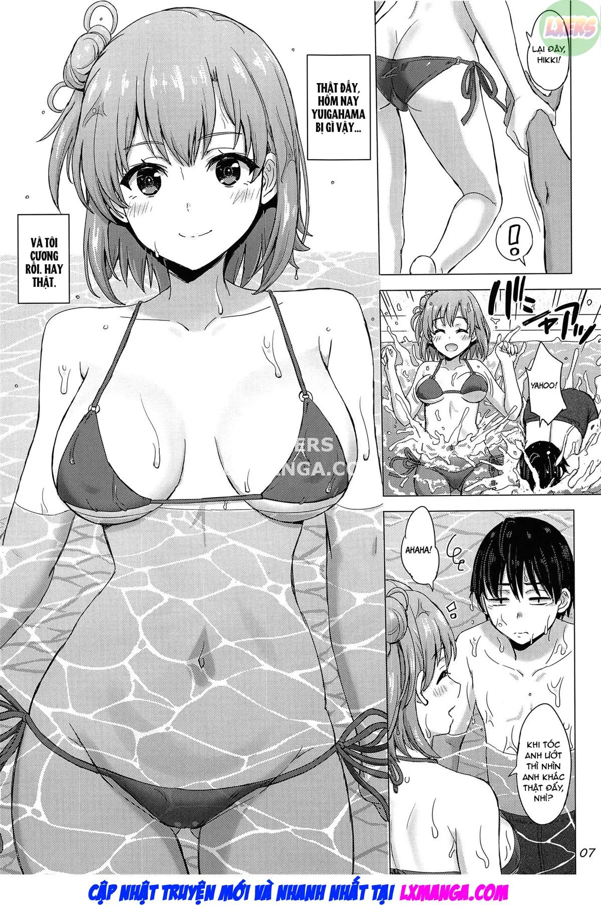 HentaiVN.net - Ảnh 9 - A Passionate Summer Resort with the Yuigahamas. [Jounetsuteki na Natsu no Resort o Yuigahama Oyako to.] - Oneshot