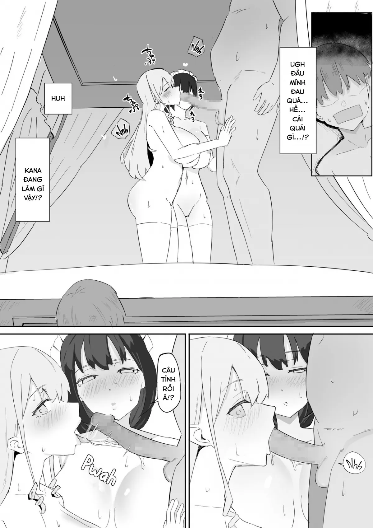 HentaiVN.net - Ảnh 9 - Ojou-sama to Maid o Iinazuke ni Torarete Okobore Ecchi suru Hanashi - Oneshot