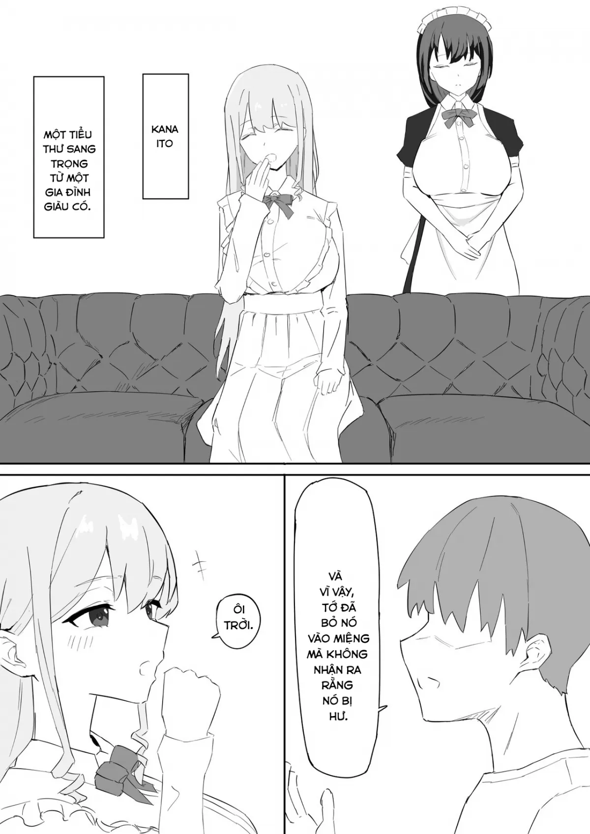 HentaiVN.net - Ảnh 2 - Ojou-sama to Maid o Iinazuke ni Torarete Okobore Ecchi suru Hanashi - Oneshot