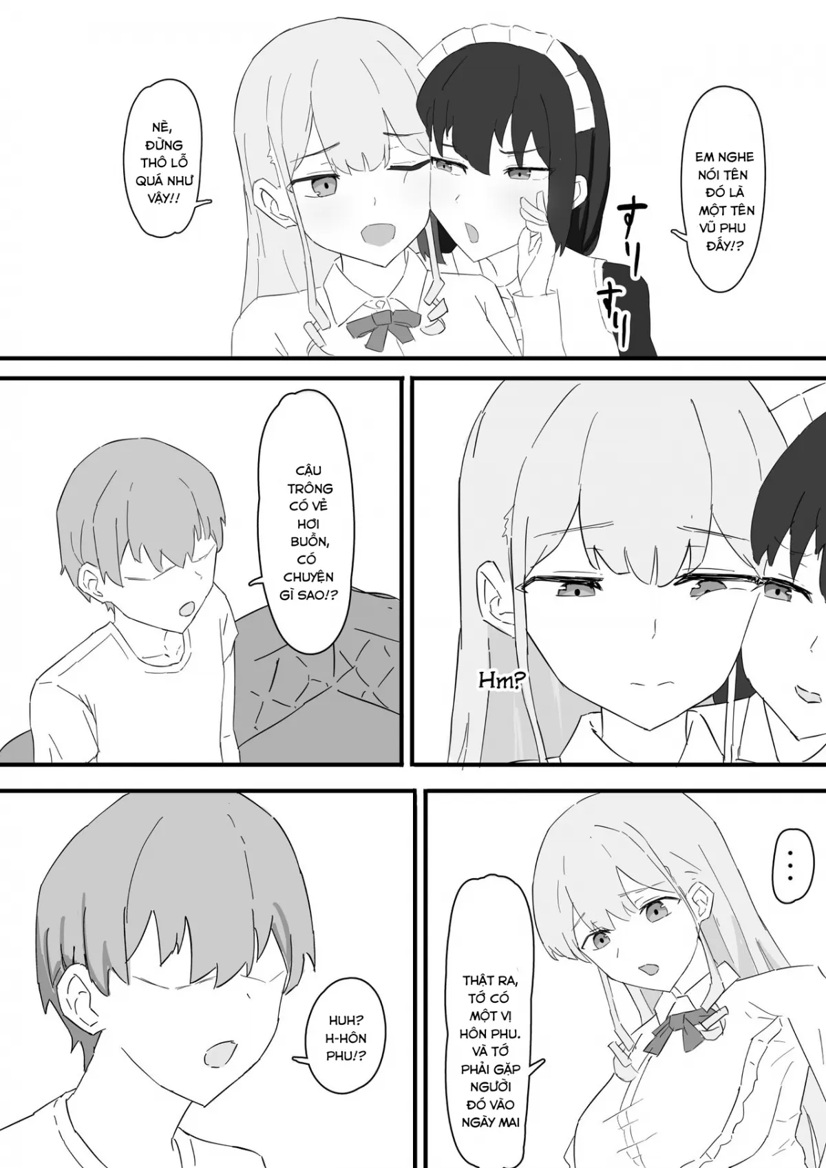 HentaiVN.net - Ảnh 5 - Ojou-sama to Maid o Iinazuke ni Torarete Okobore Ecchi suru Hanashi - Oneshot