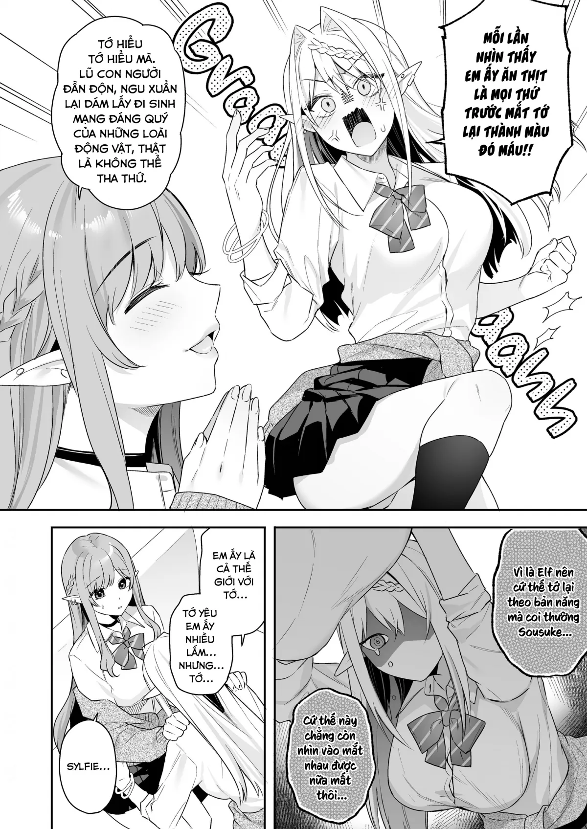 HentaiVN.net - Ảnh 10 - Nàng Elf ăn chay (nhưng lại) thèm thịt! - Oneshot