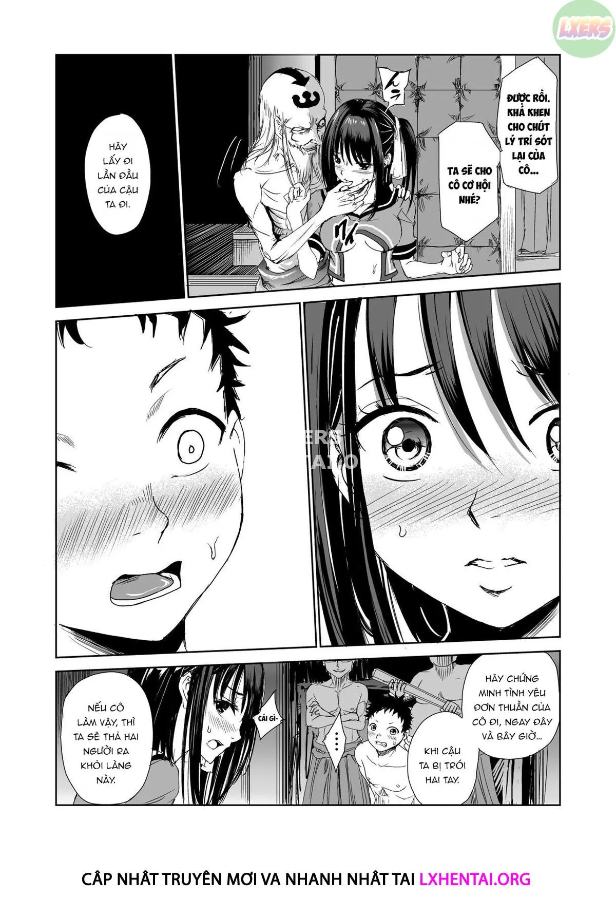 HentaiVN.net - Ảnh 28 - Tsuyagari Mura [~Kareshi O Mamoru Tame Hikyou No Mura De Kyousei Gohoushi & NTR Sex~] - Chap 1