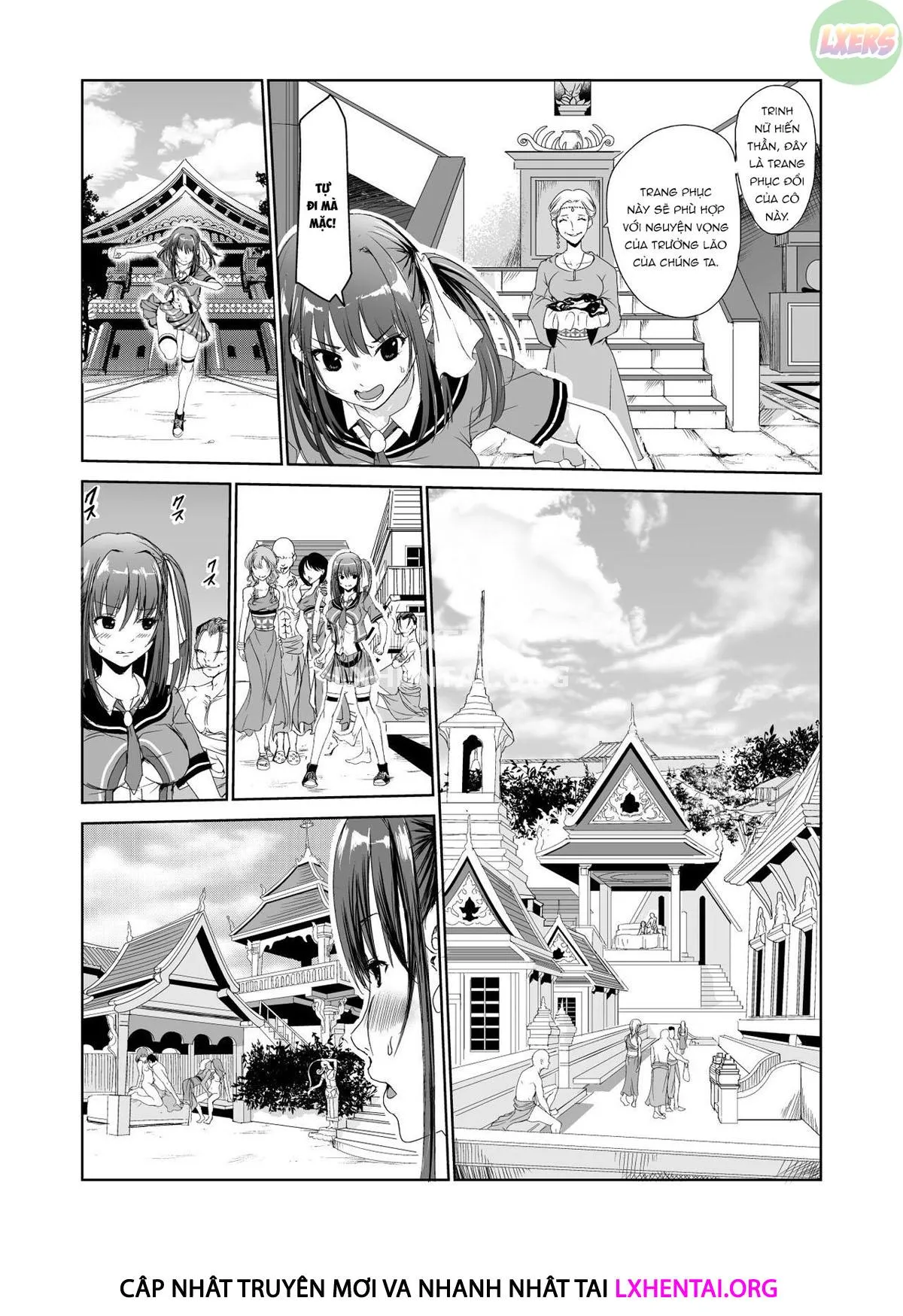 HentaiVN.net - Ảnh 10 - Tsuyagari Mura [~Kareshi O Mamoru Tame Hikyou No Mura De Kyousei Gohoushi & NTR Sex~] - Chap 2