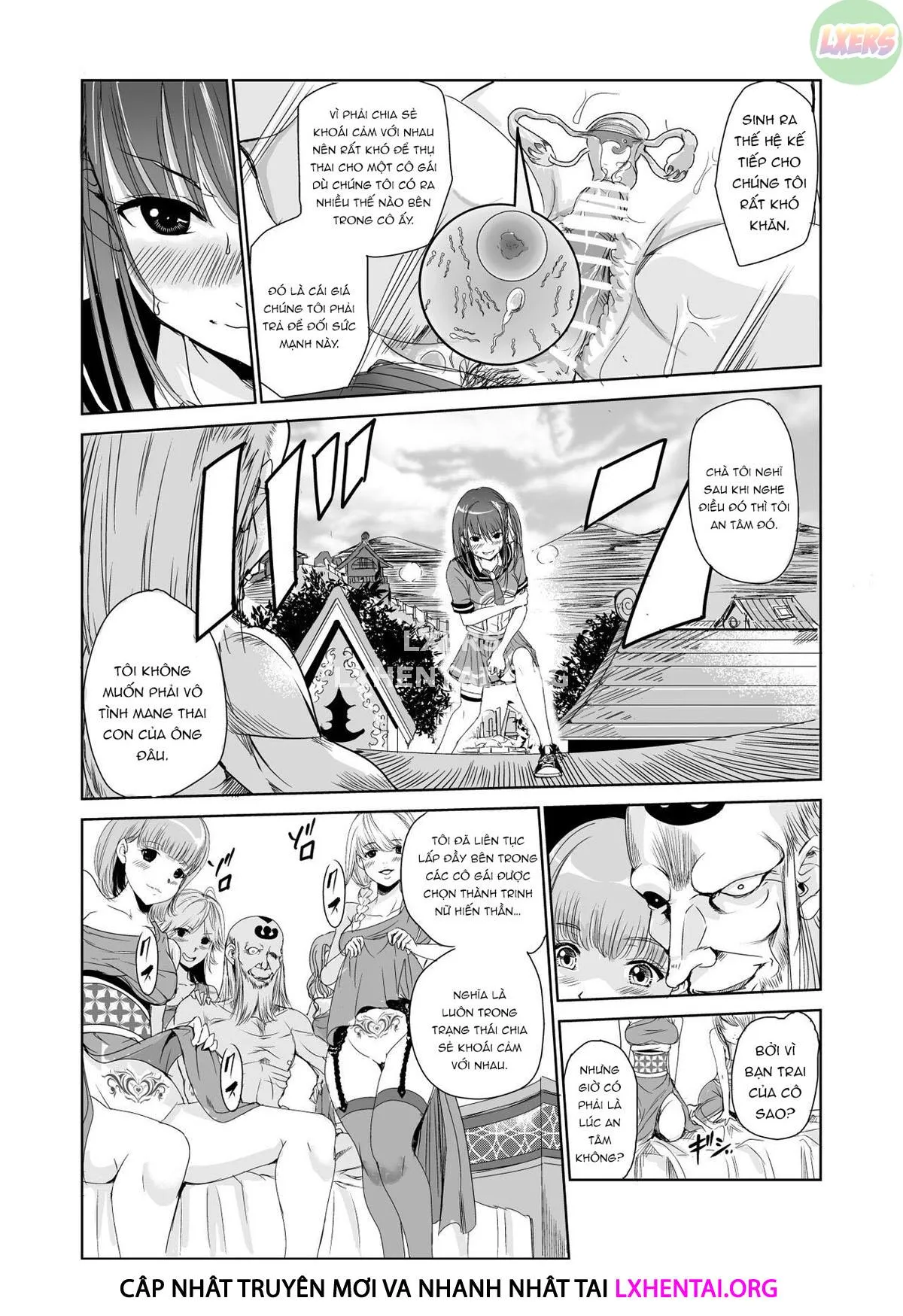 HentaiVN.net - Ảnh 23 - Tsuyagari Mura [~Kareshi O Mamoru Tame Hikyou No Mura De Kyousei Gohoushi & NTR Sex~] - Chap 2