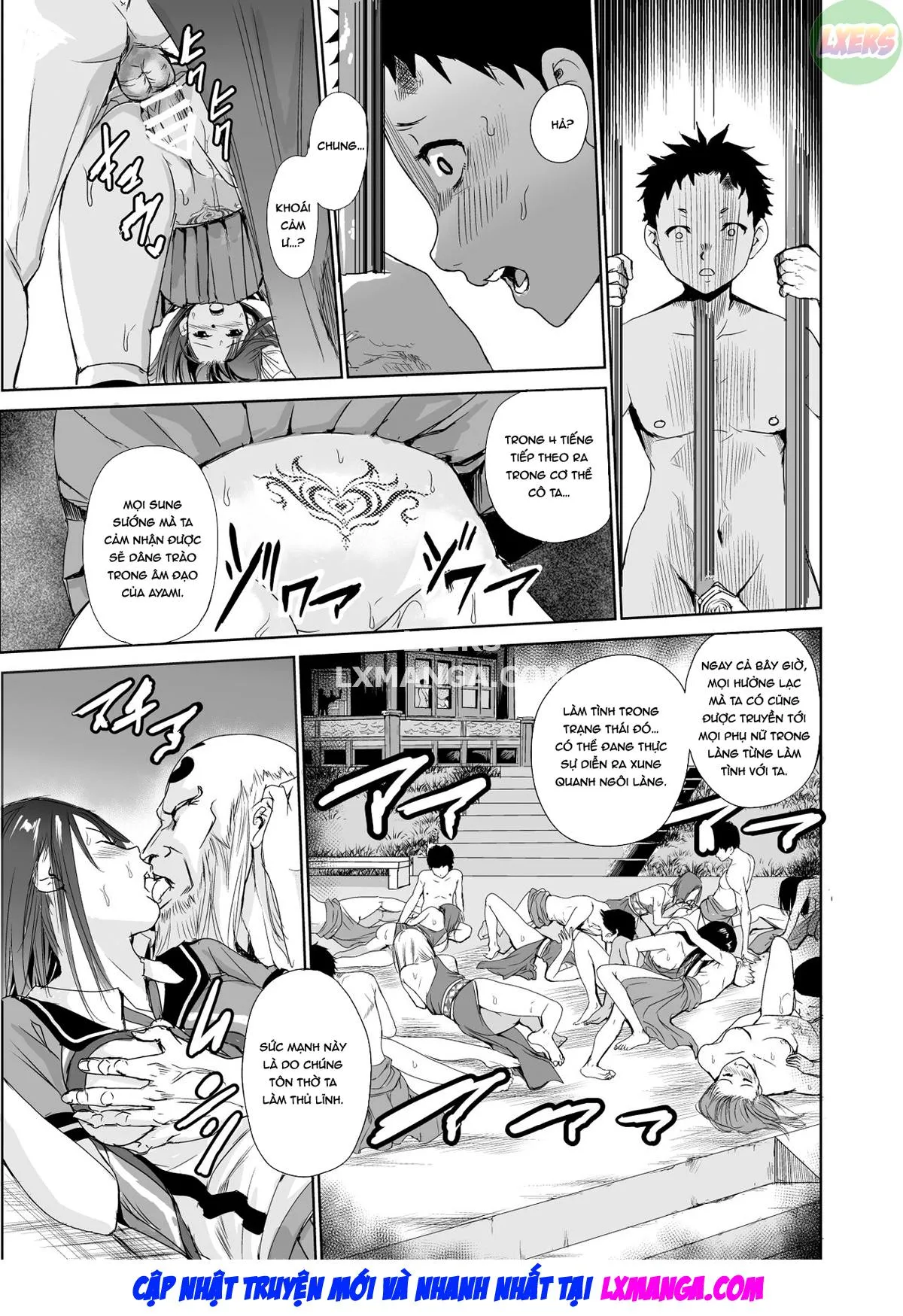 HentaiVN.net - Ảnh 32 - Tsuyagari Mura [~Kareshi O Mamoru Tame Hikyou No Mura De Kyousei Gohoushi & NTR Sex~] - Chap 3