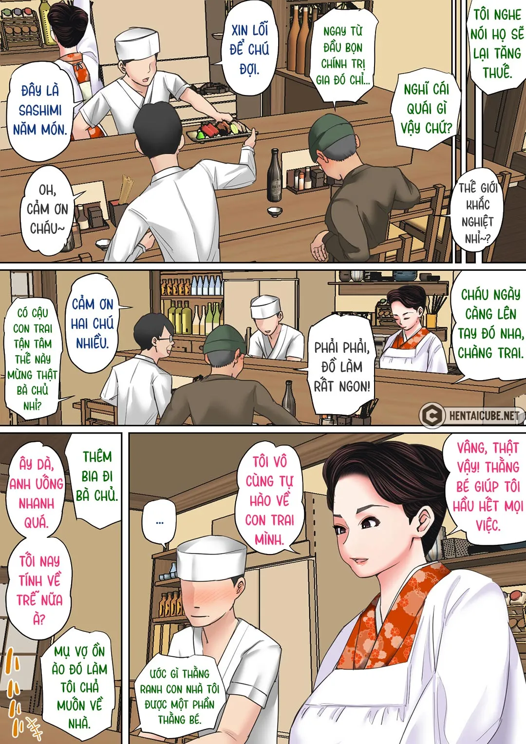 HentaiVN.net - Ảnh 3 - Lỗ của mẹ làm tôi cứng [Mother's Hole Gets Me Hard ~Short Incest Collection~] - Chap 5: Tiệm ăn của bà chủ - Nhẹ nhàng xuất trong vào mẹ