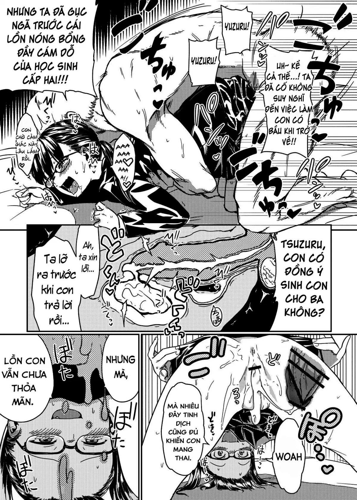 HentaiVN.net - Ảnh 3 - Tình yêu ba và con [Oyako Ecchi Daisuki JC Tsuzuru-chan] - Oneshot
