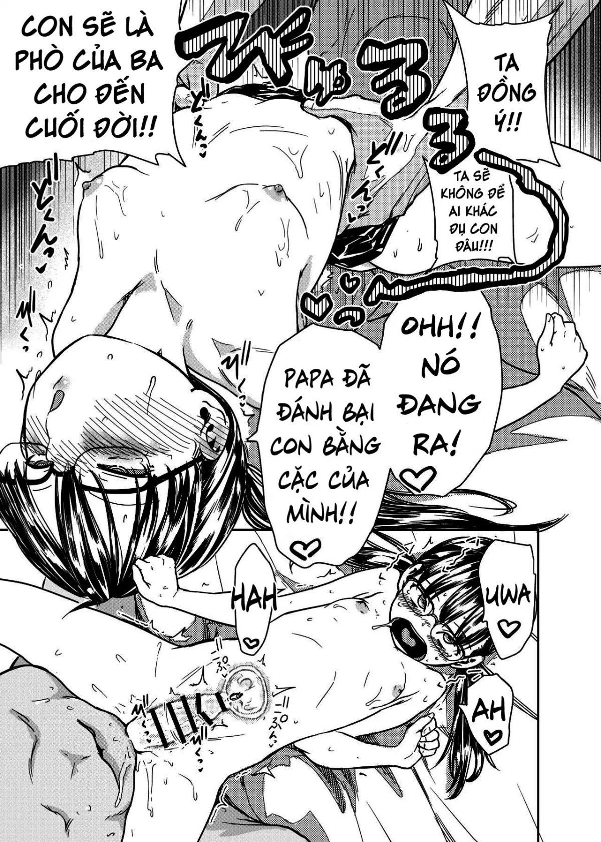 HentaiVN.net - Ảnh 5 - Tình yêu ba và con [Oyako Ecchi Daisuki JC Tsuzuru-chan] - Oneshot