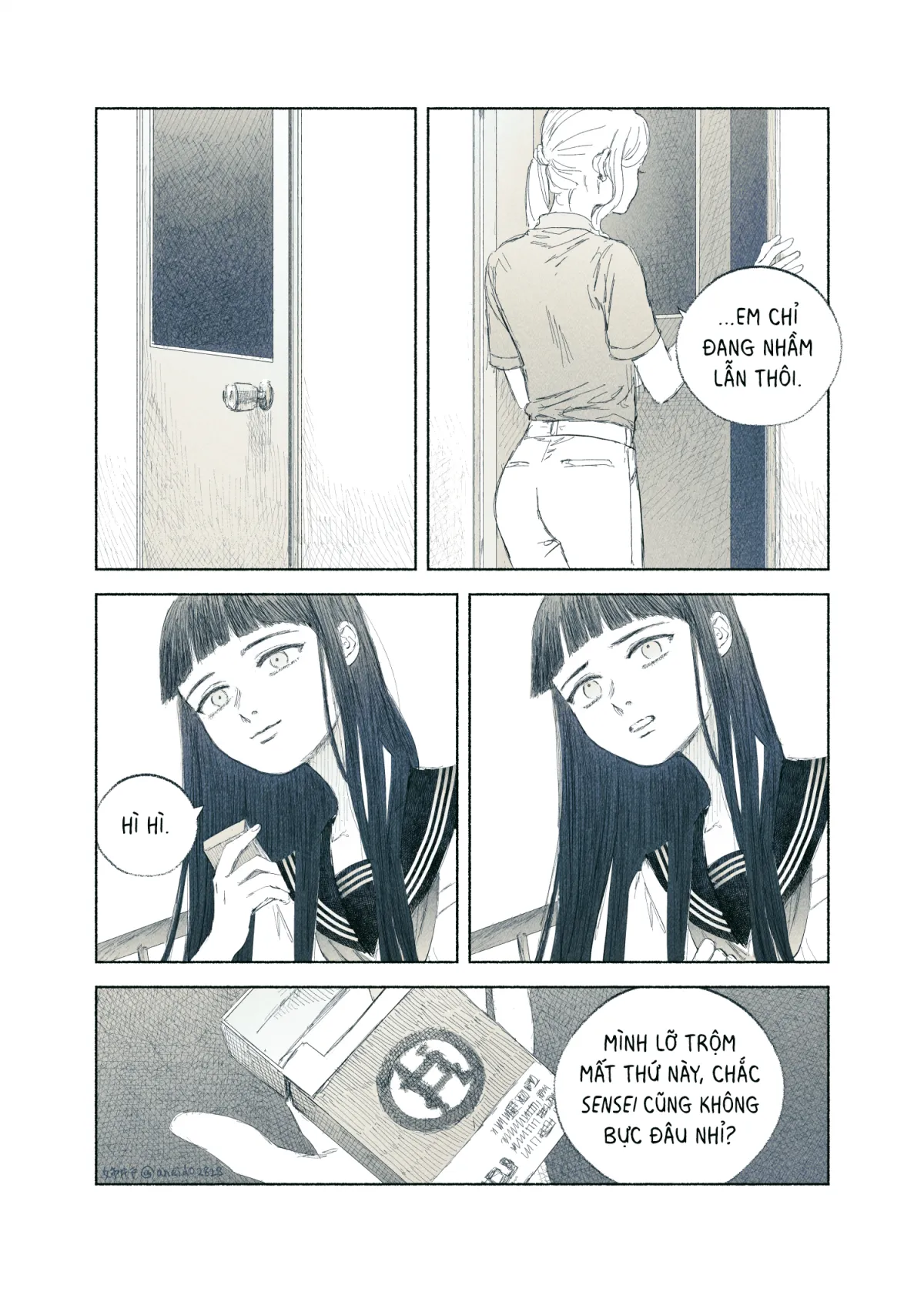 HentaiVN.net - Ảnh 11 - Ham muốn & Muộn phiền [Chuyện về nữ giáo viên bị học sinh yandere nhấn chìm trong dục vọng] - Tôi bị dằm trong tim